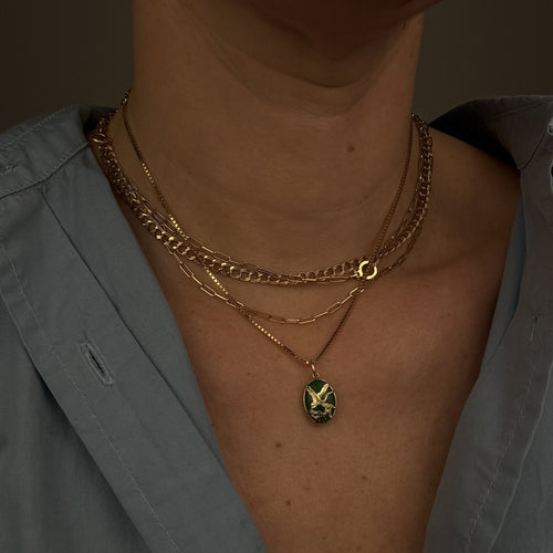 Chalcedony Bird Pendant
