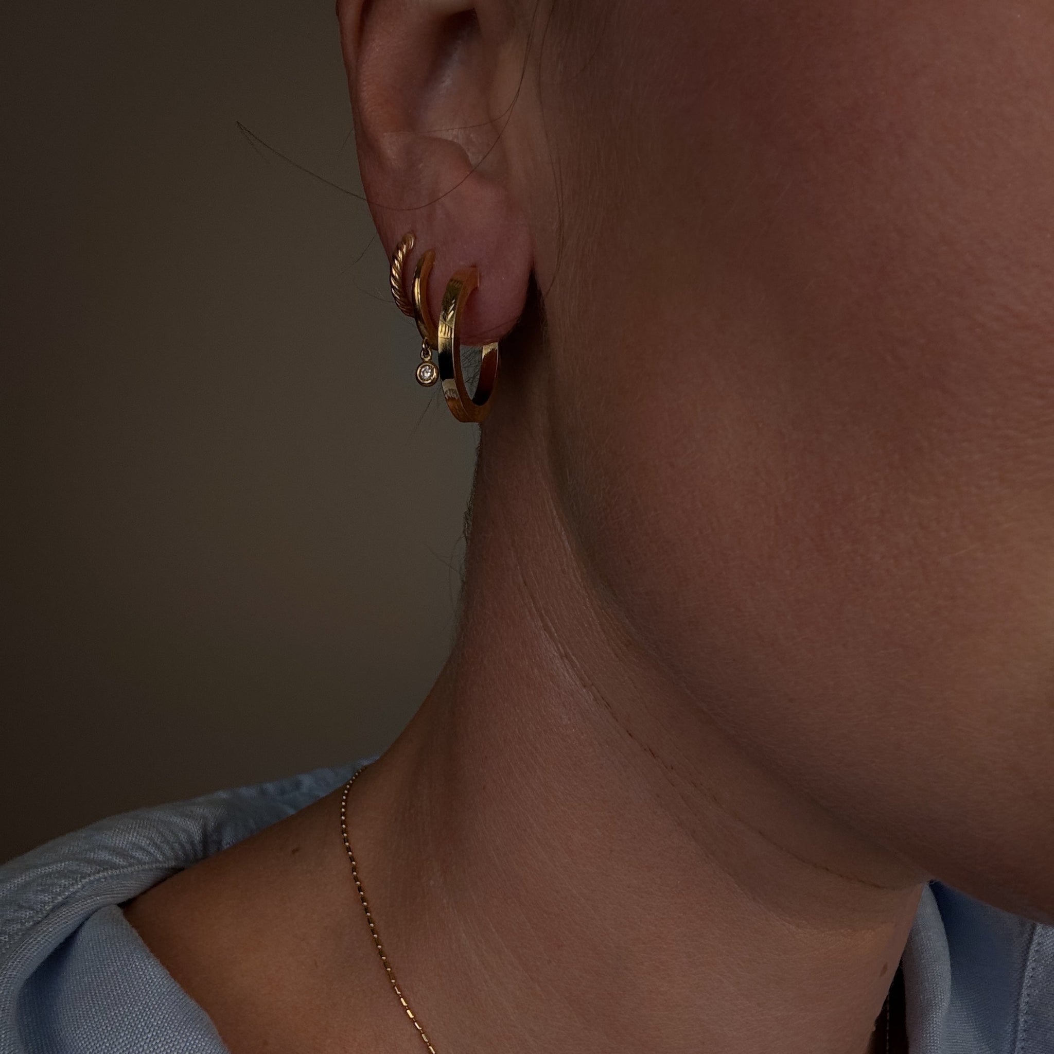 20.6mm Textured Etched Hoops