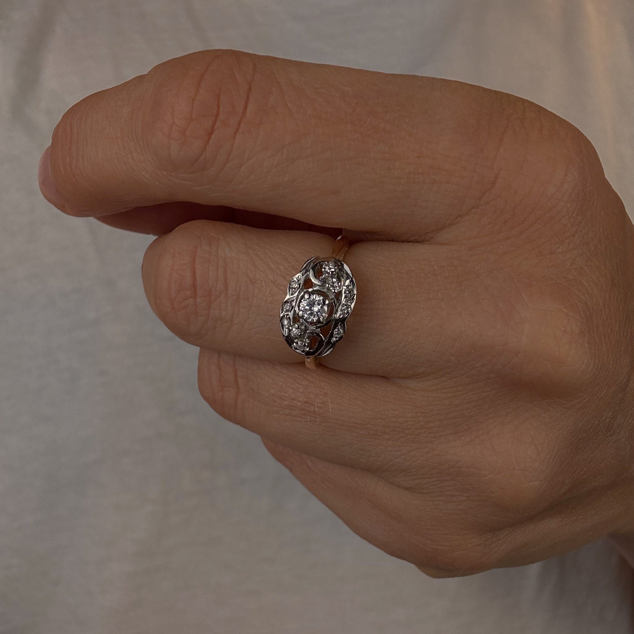 Antique Art Deco Diamond Trilogy Ring