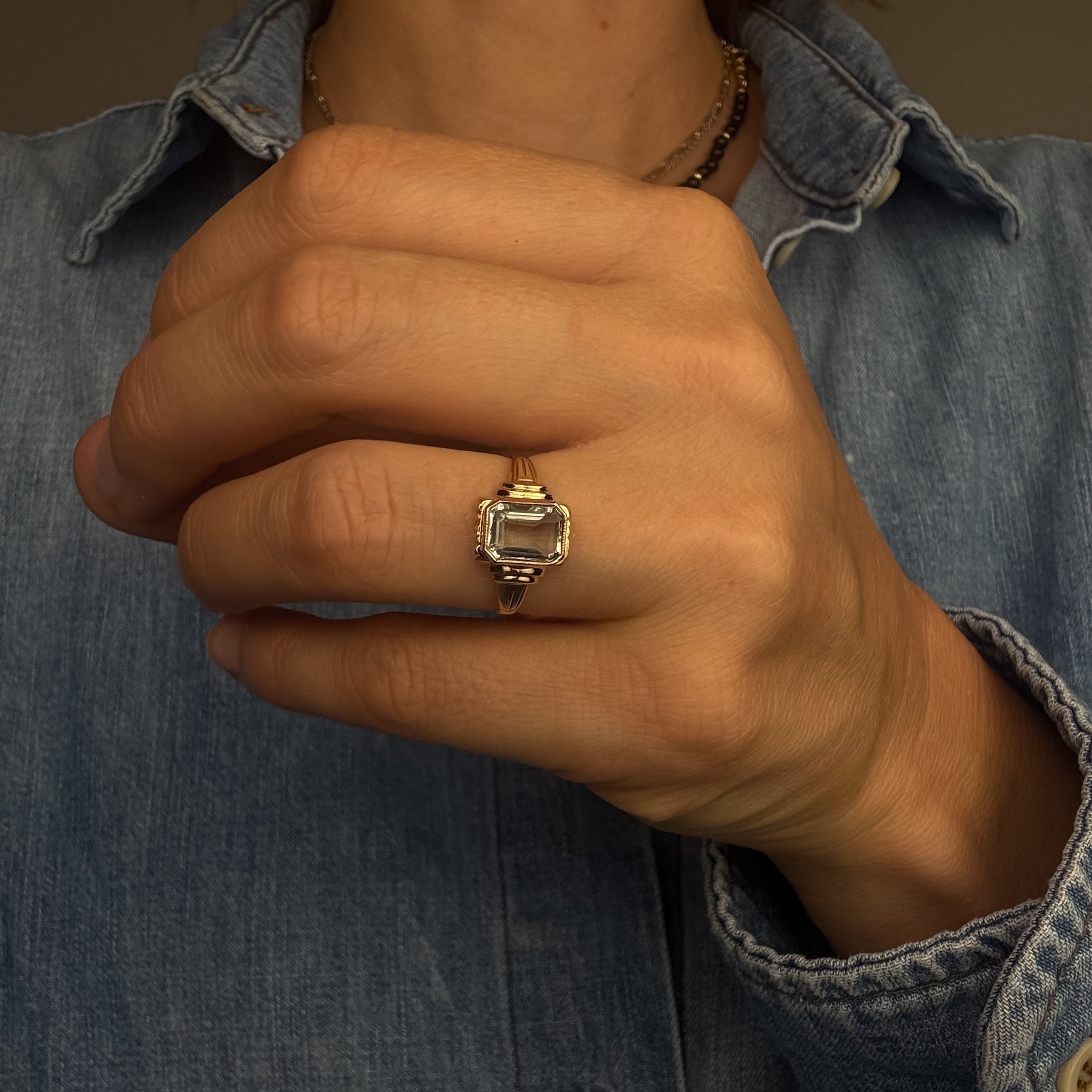 Green Amethyst Ring