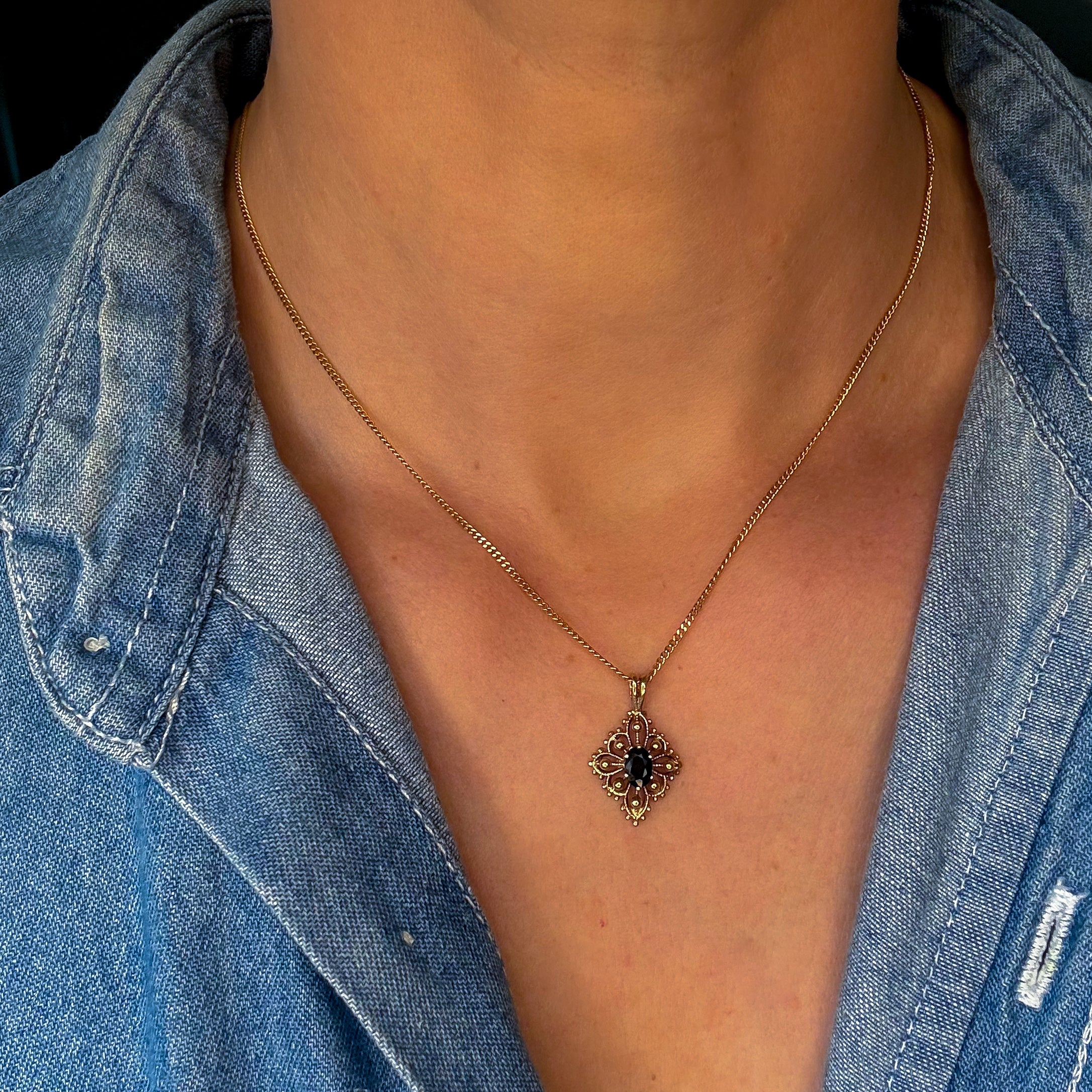 Intricate Sapphire Pendant