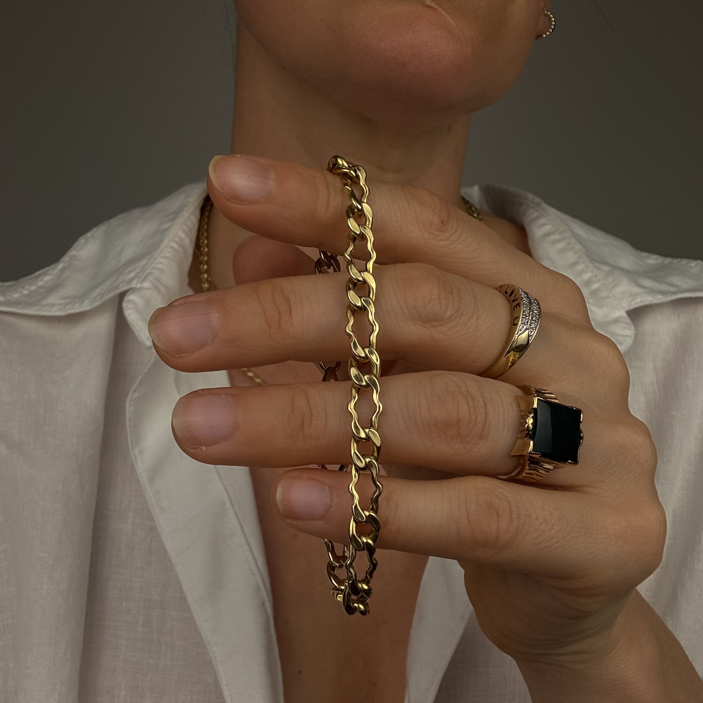 7.5" Sculptural Curb Bracelet