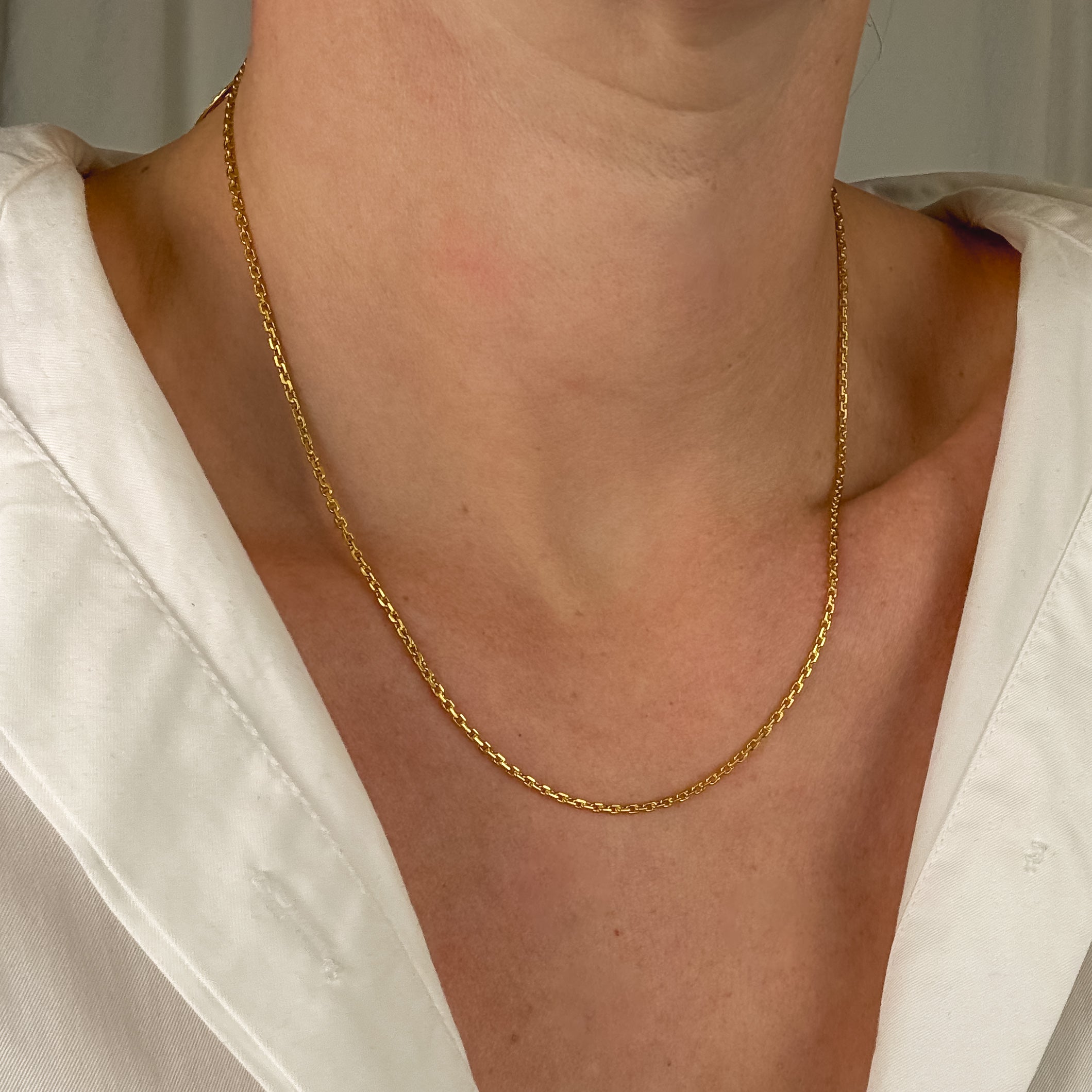 18" High Karat Cable Link Chain Necklace