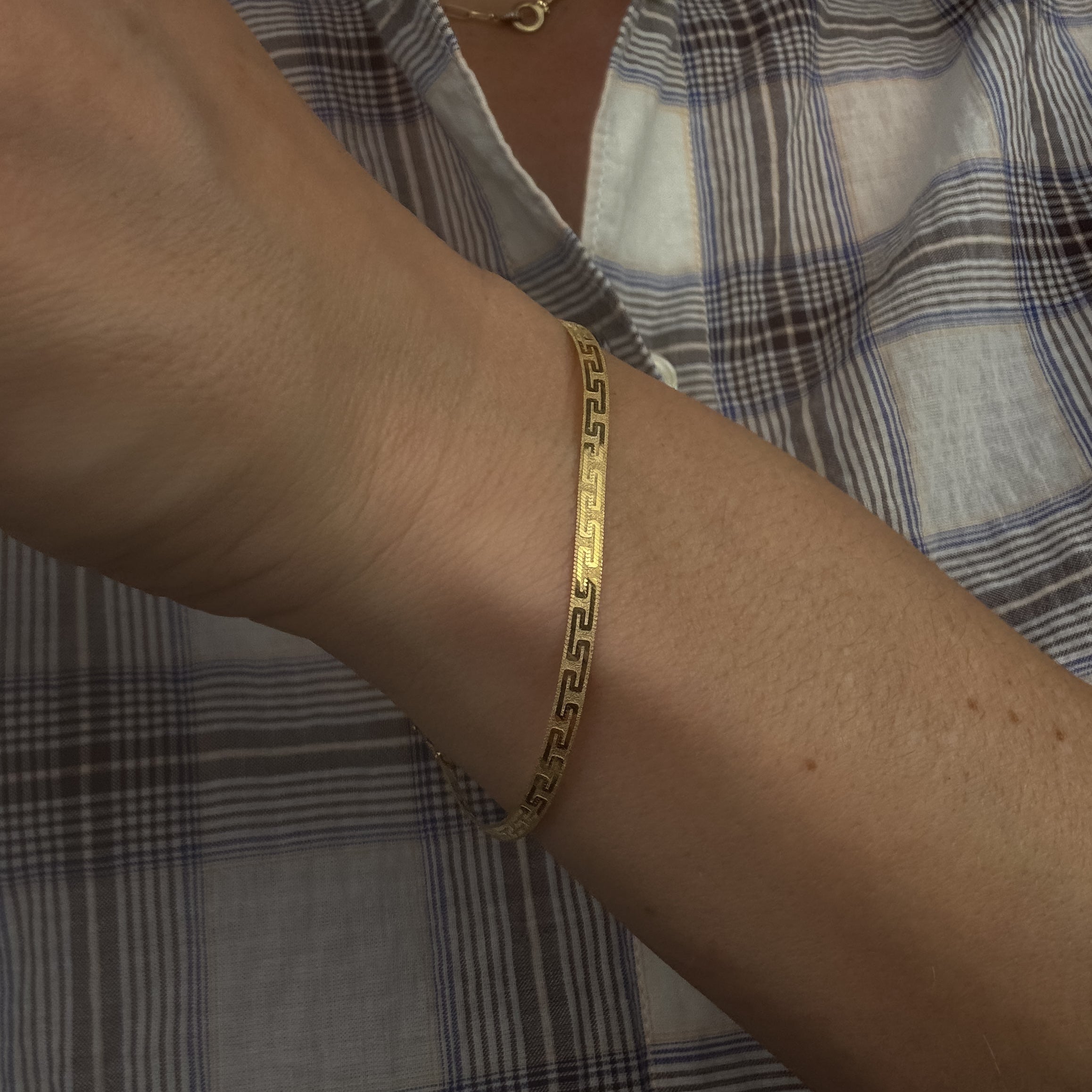 7.25" Greek Key Bracelet