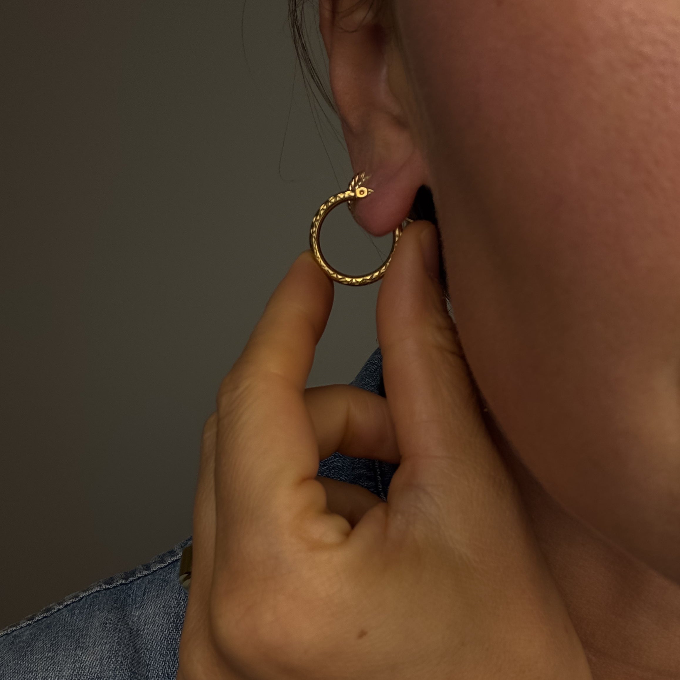 20.5mm Diamond Cut Hoops