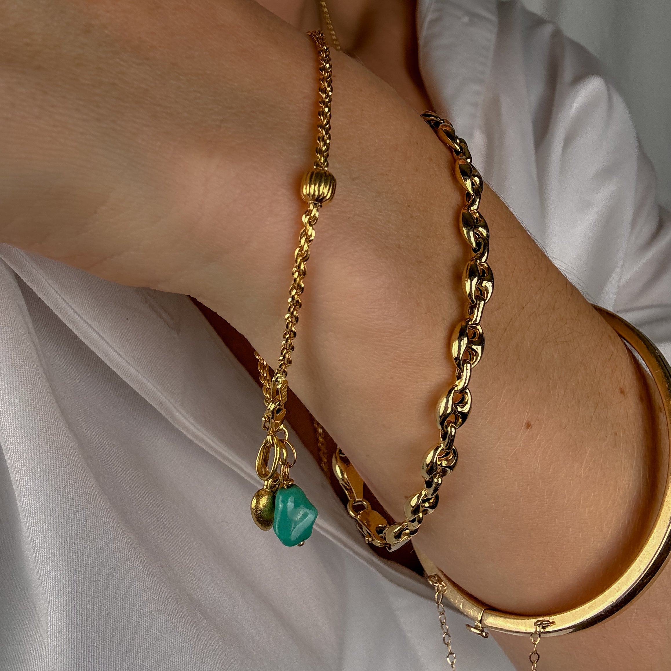 7" Turquoise Charm Bracelet