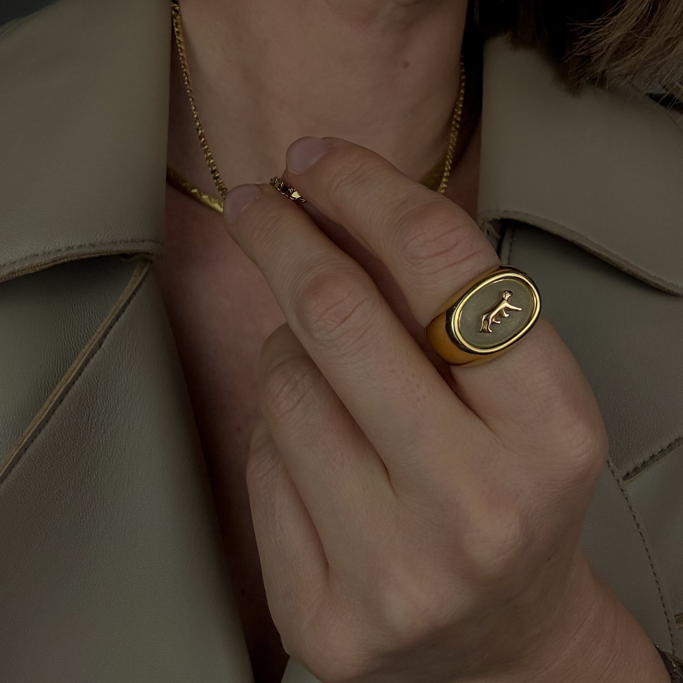 Panther Signet Ring