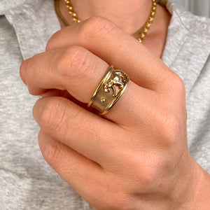 Gold Panther Ring