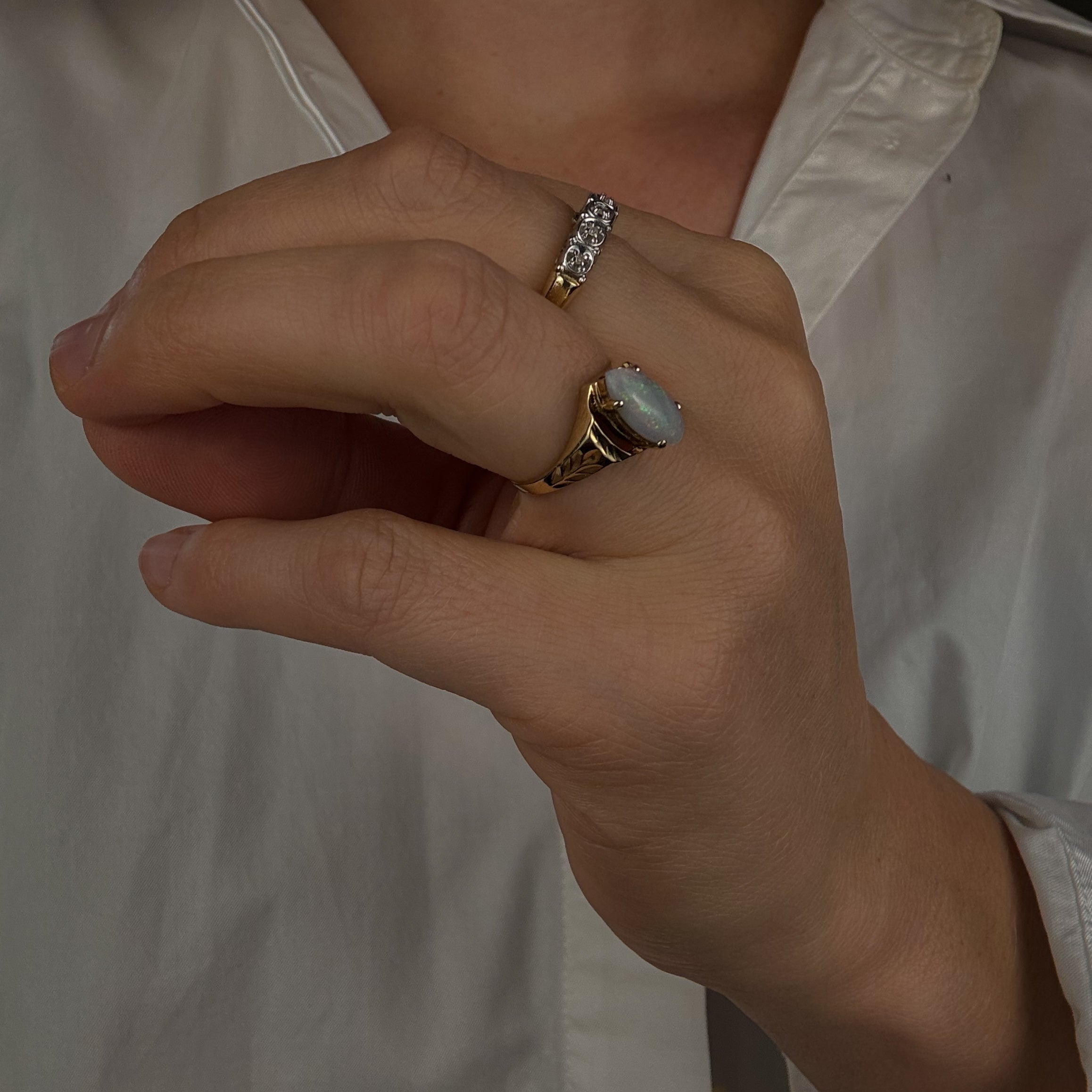Marquise Opal Ring