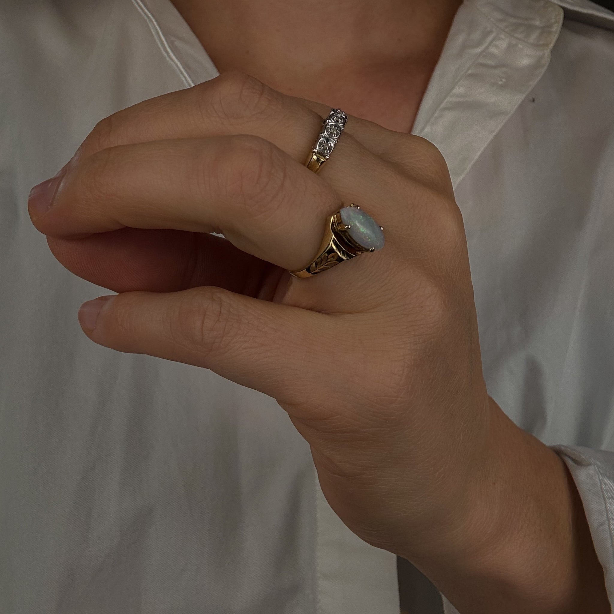 Marquise Opal Ring
