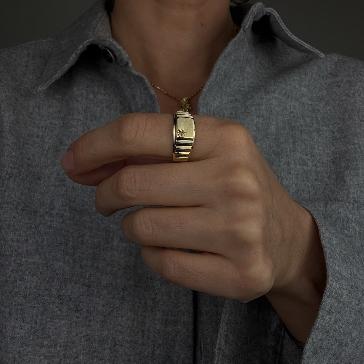 Staircase Signet Ring