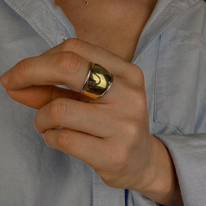 15.6mm Wide Gold Band