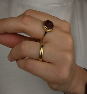 Glass Carved Ring