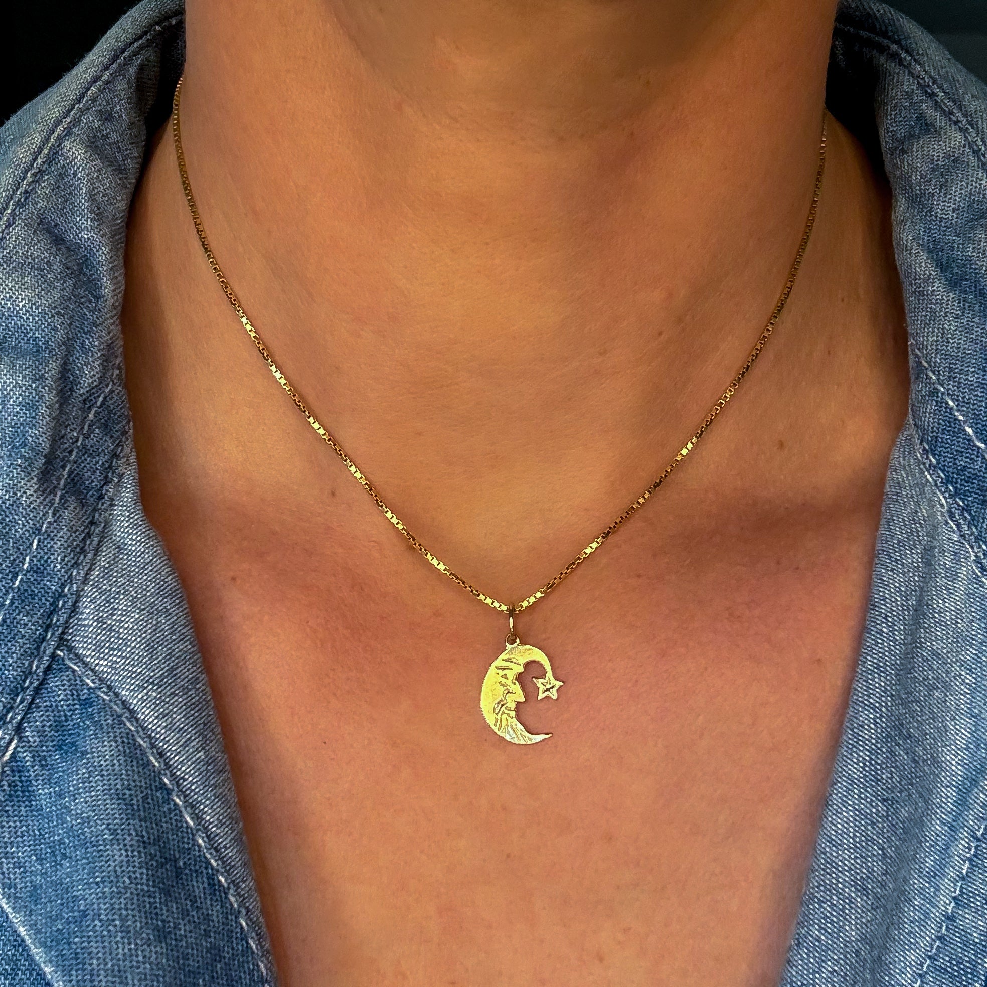 Crescent Moon and Star Charm