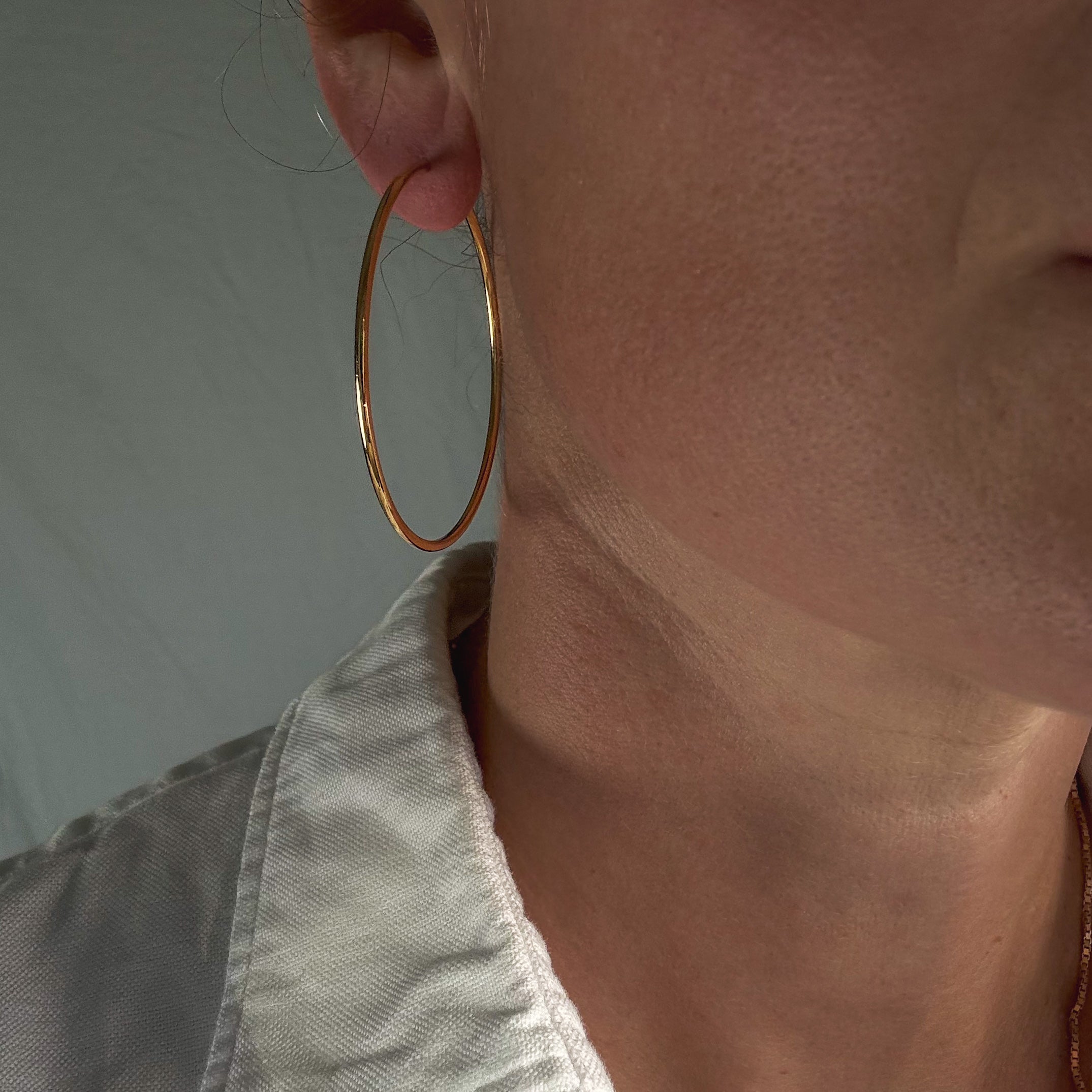 52 mm Gold Hoop Earrings