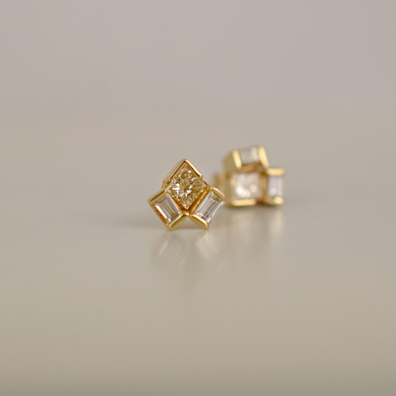 Multi-Baguette Diamond Studs