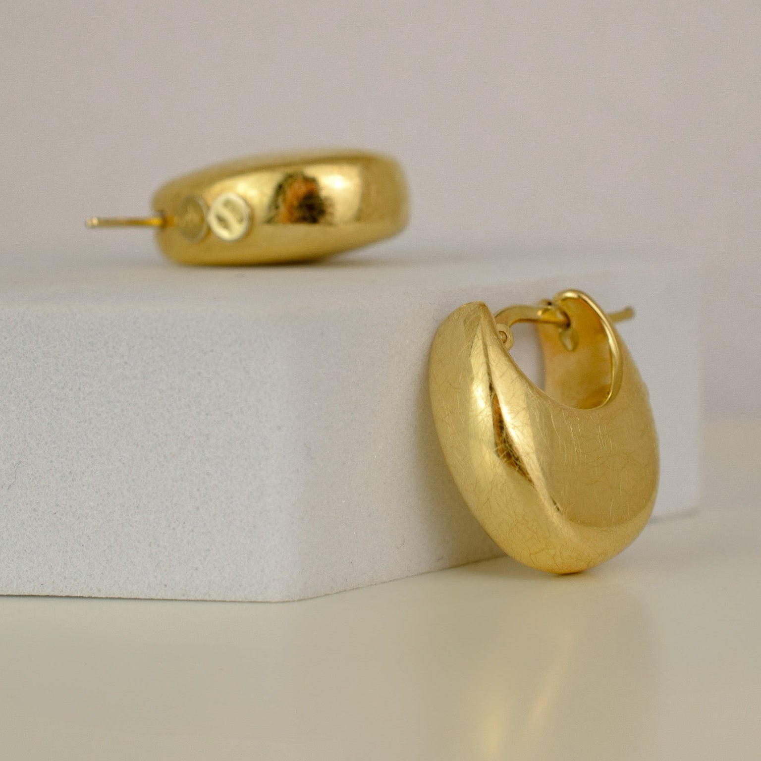 Bold High Karat Hoops