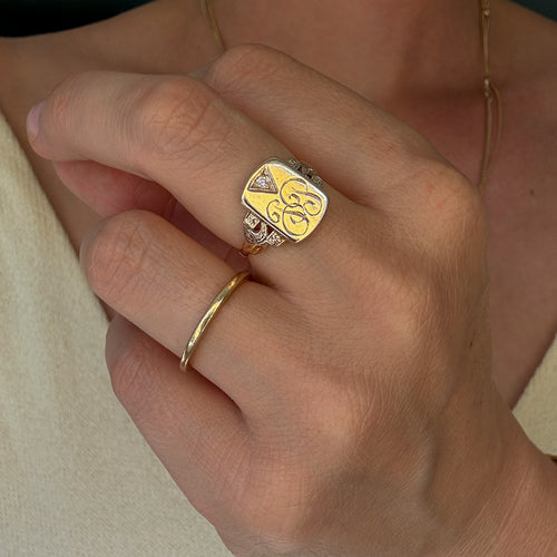 'JP' Signet Ring