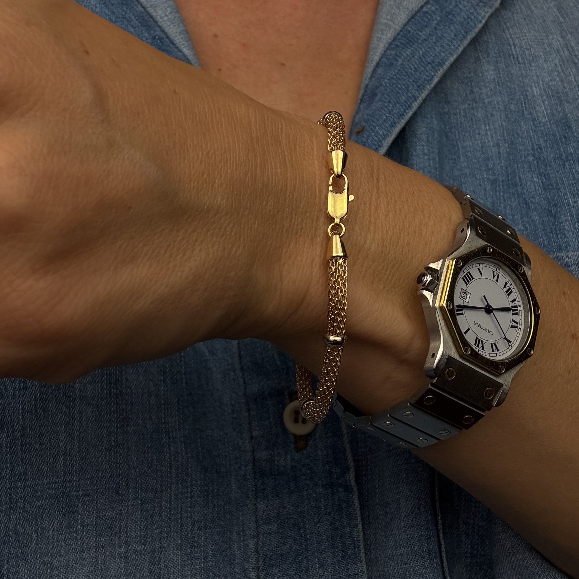 6.5" Mesh Gold Bracelet