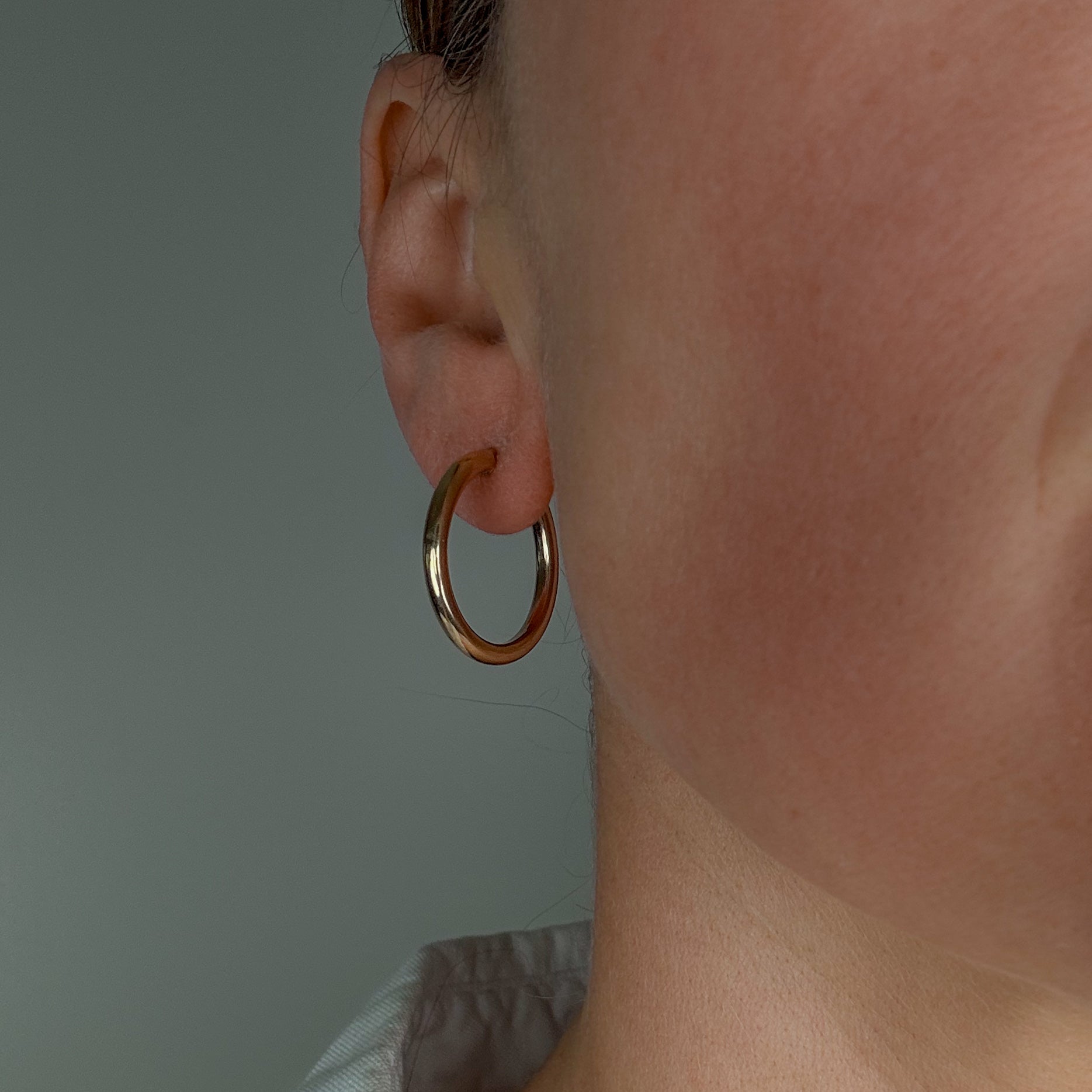 25.5 mm Classic Gold Hoop Earrings