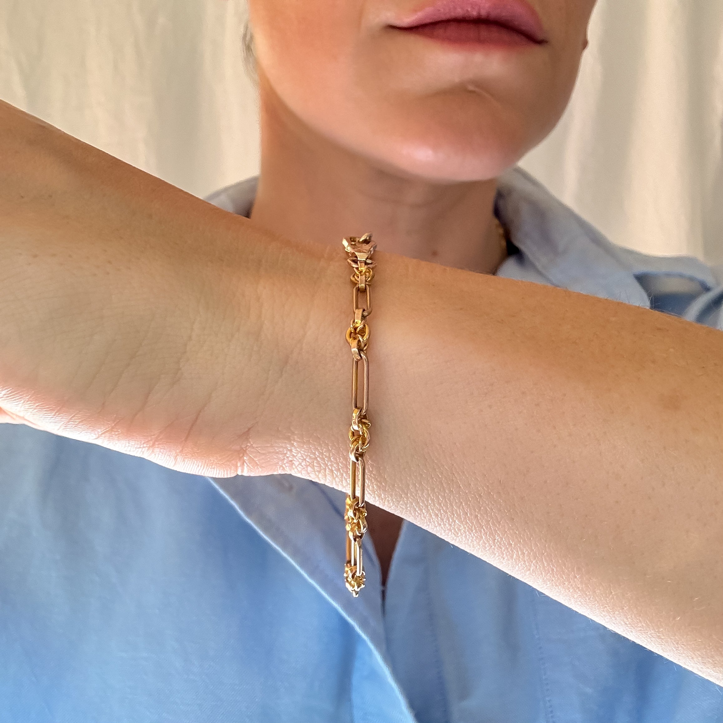 7.25" Antique Knot Link Bracelet