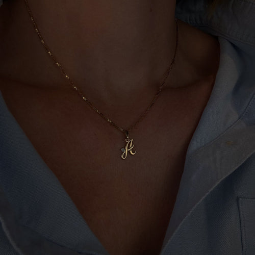 'A' Diamond Pendant