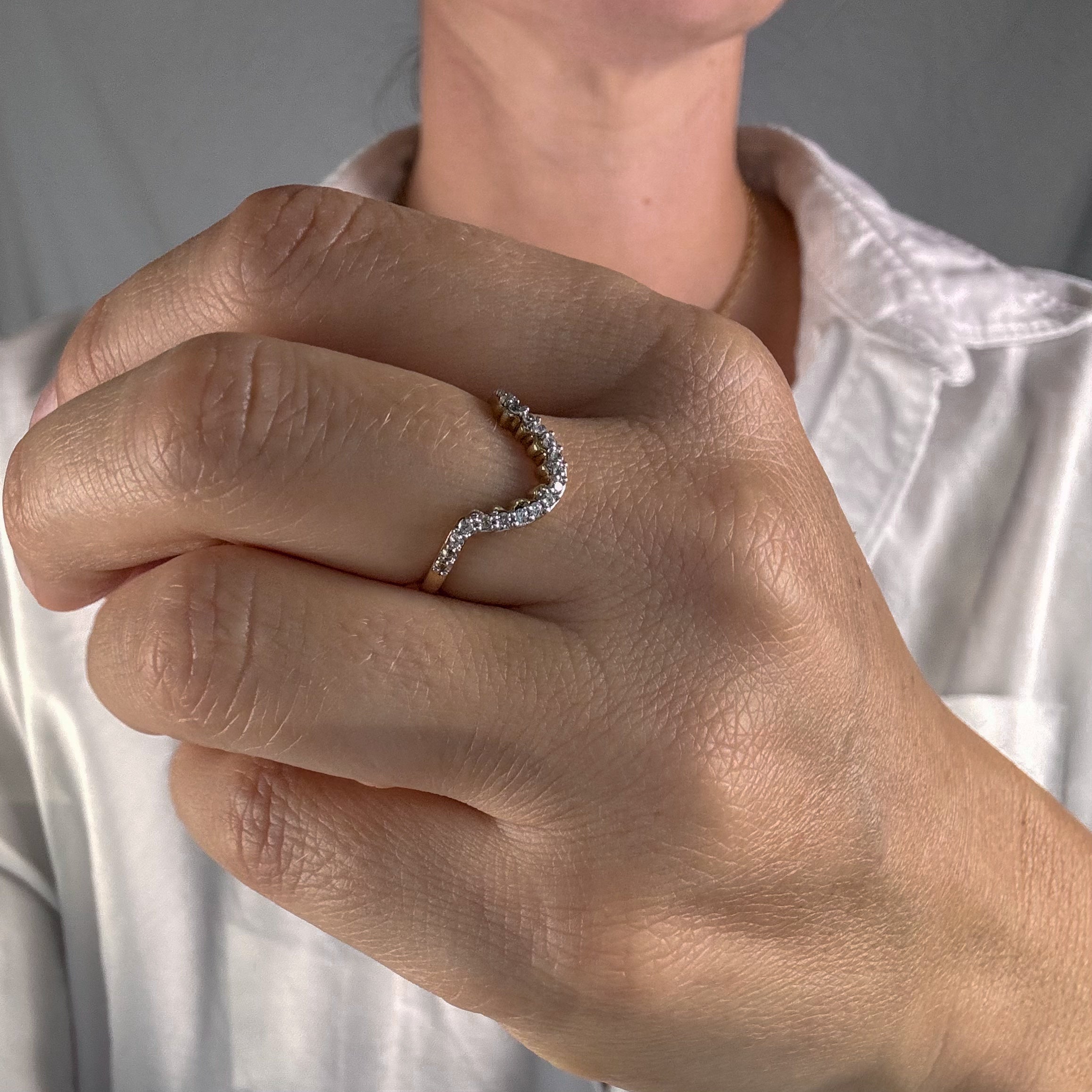 White Stone Nesting Ring
