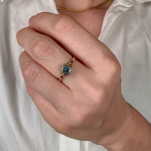 Bezel Set Blue Topaz Ring