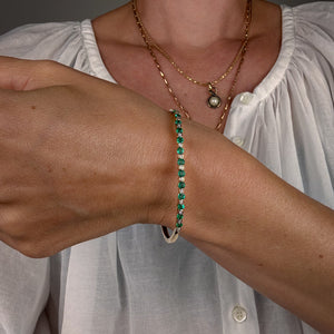 Emerald and Diamond Bangle
