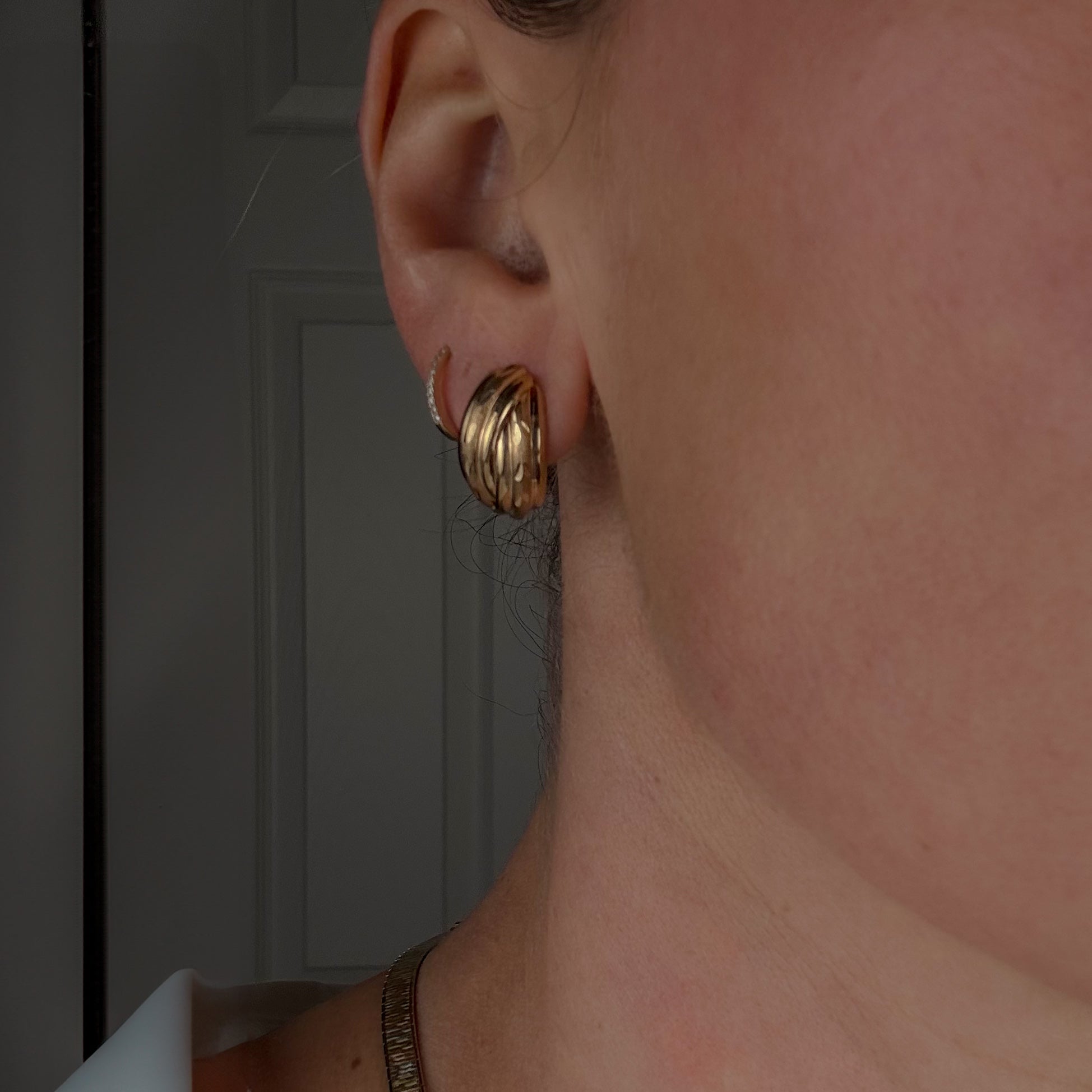 Layered Half Hoop Earrings