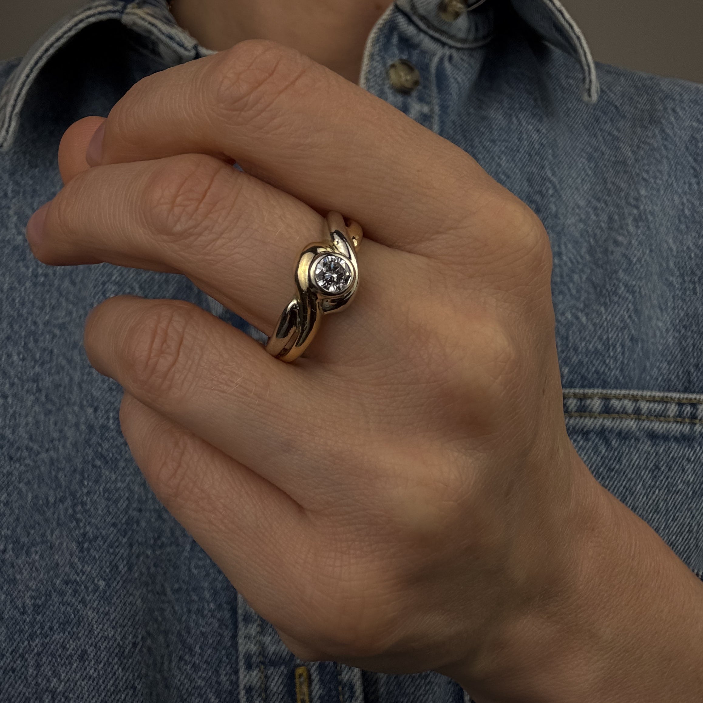 Bezel Set Diamond Ring