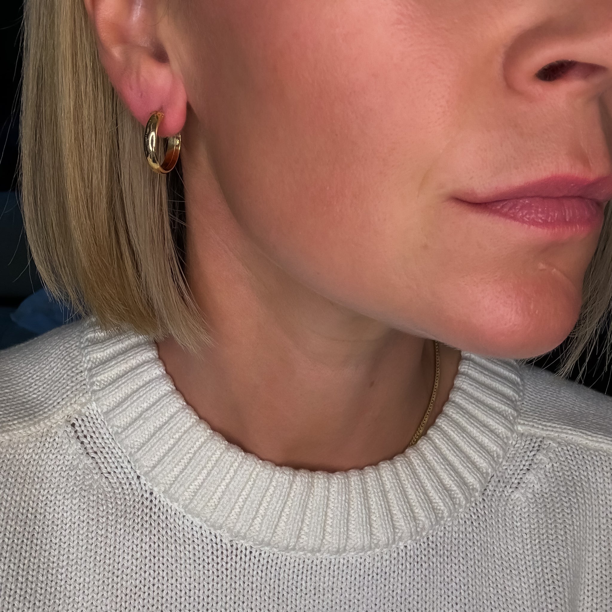 19.4 mm Buttery Gold Hoops