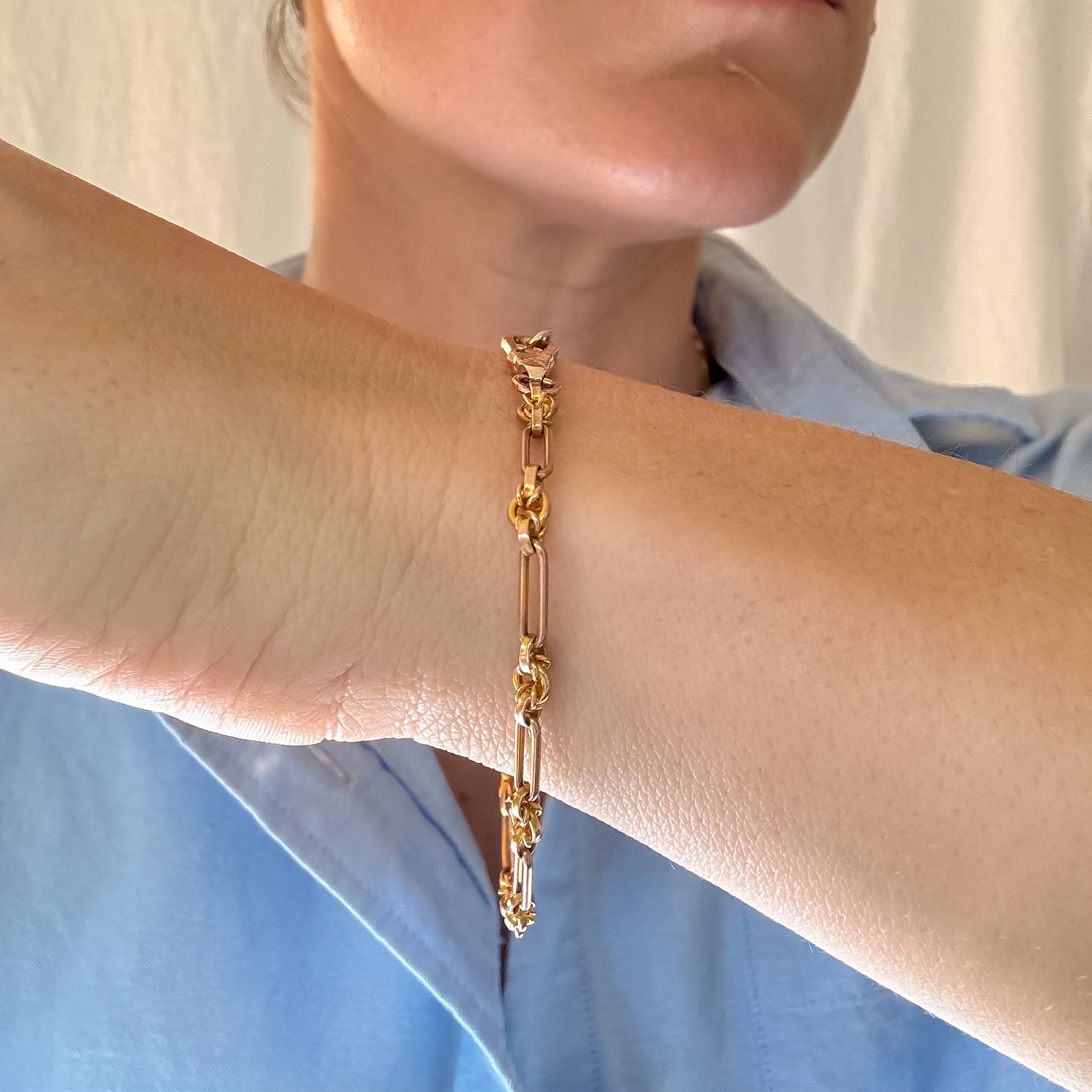 7.25" Antique Knot Link Bracelet