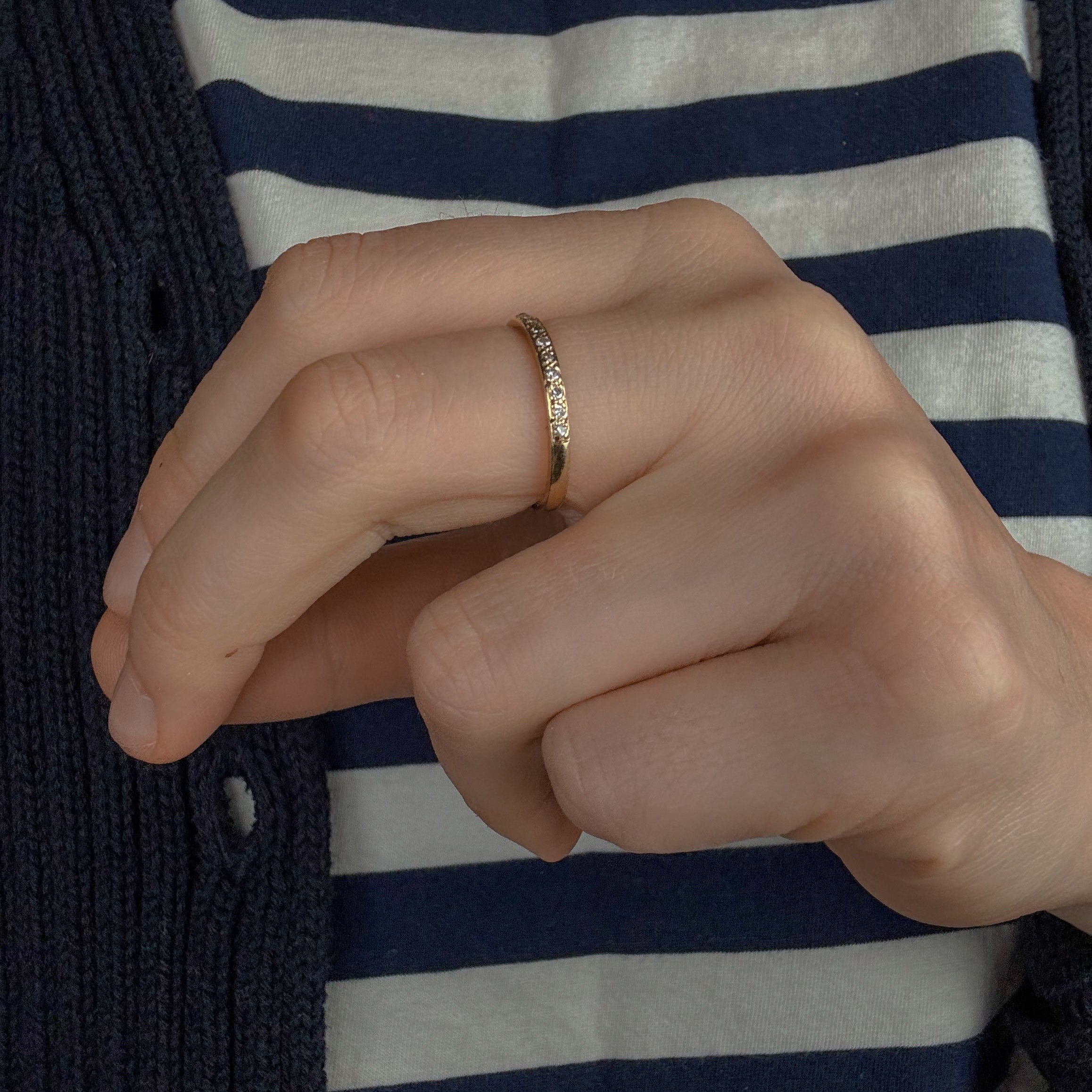 Diamond Half-Eternity Gold Band