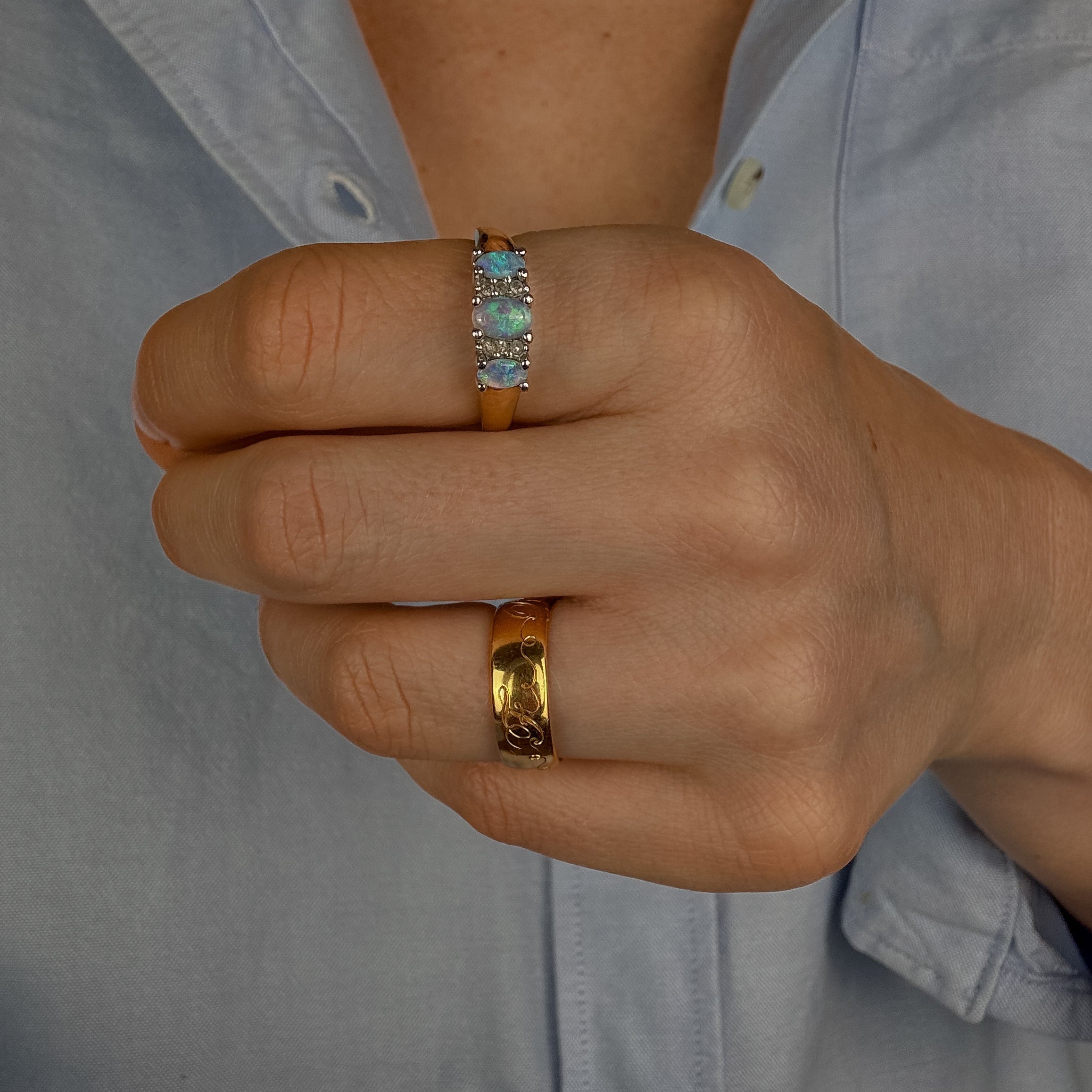 Opal Trilogy Ring