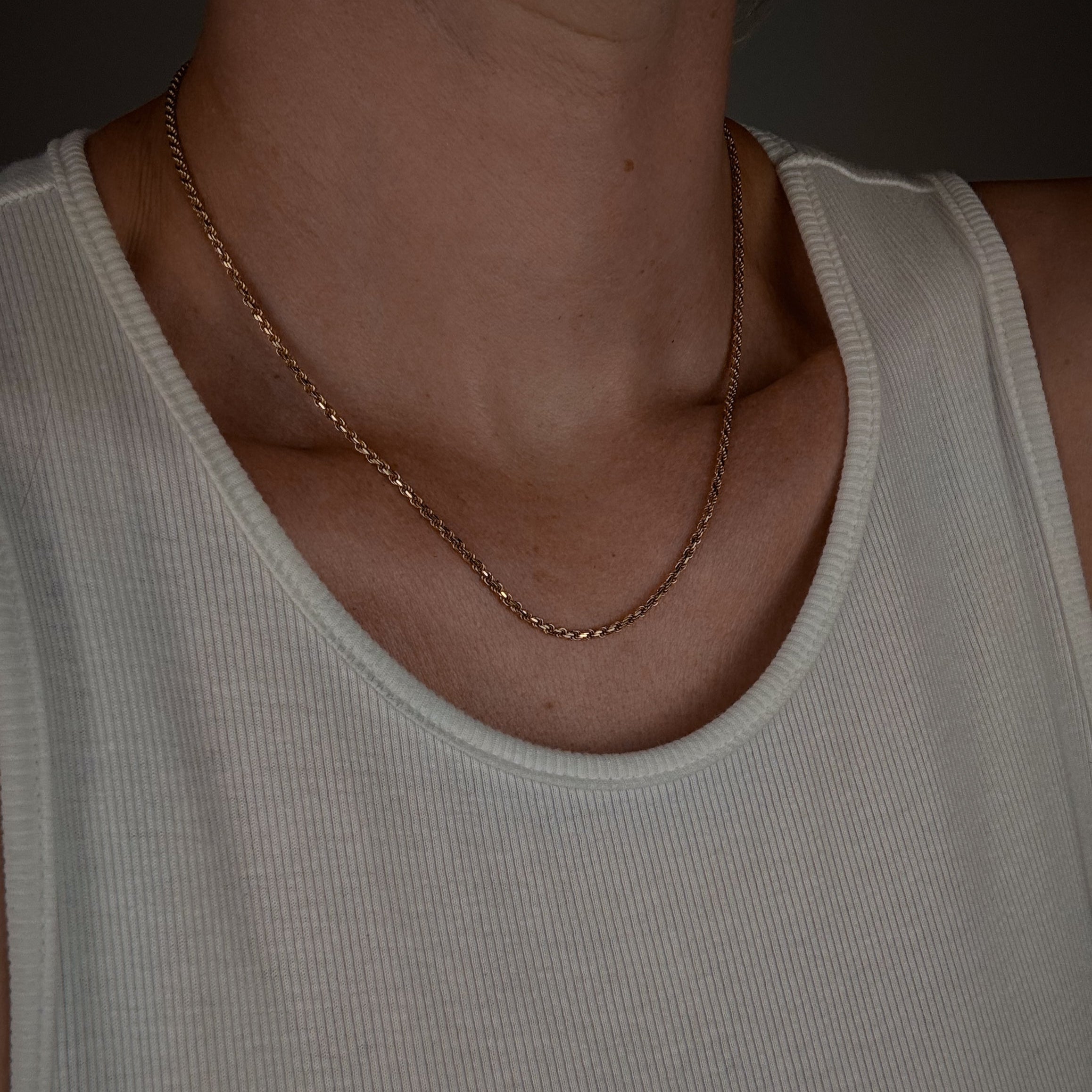18" Solid Rope Chain Necklace