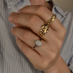 Opal Cabochon Ring