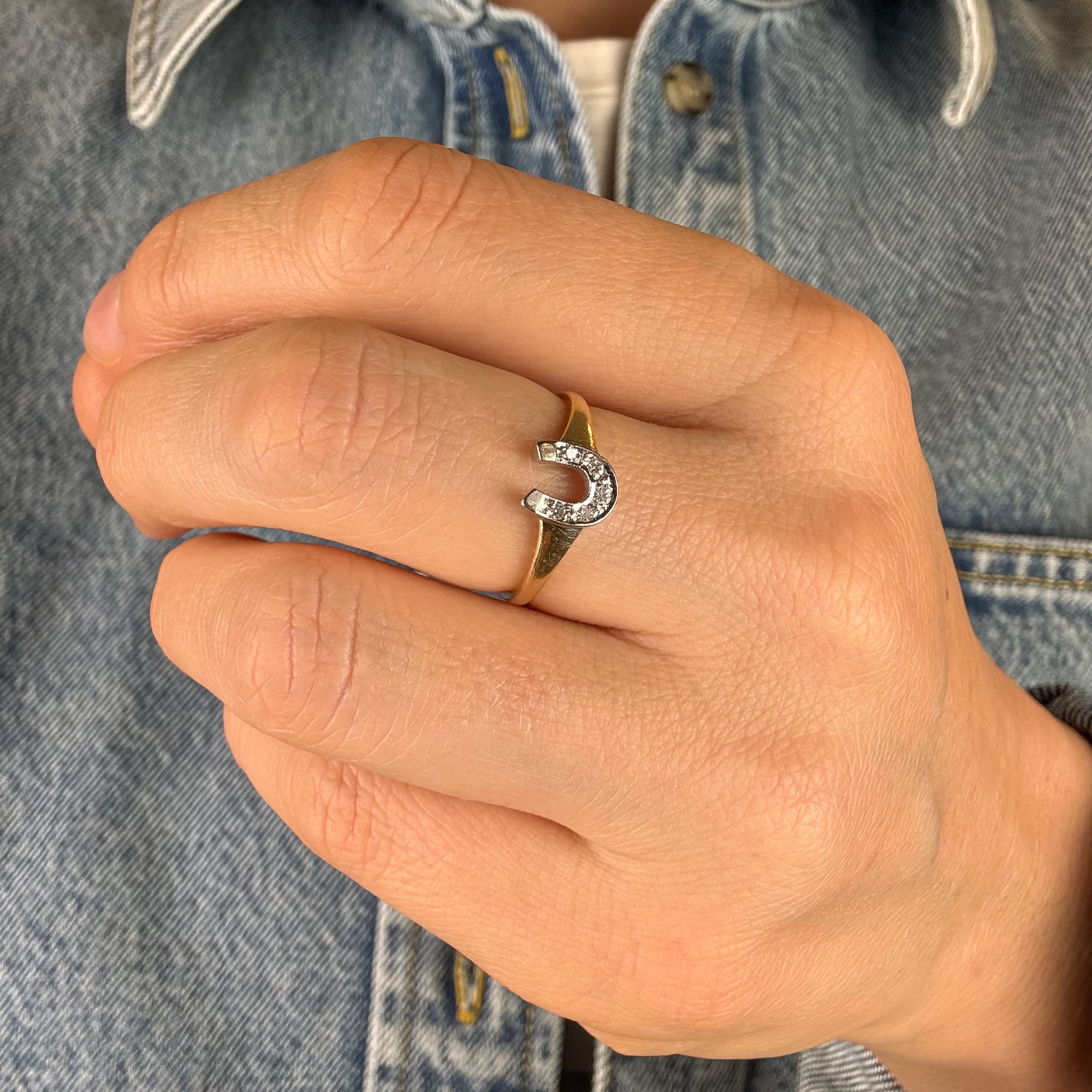 Diamond Horseshoe Ring