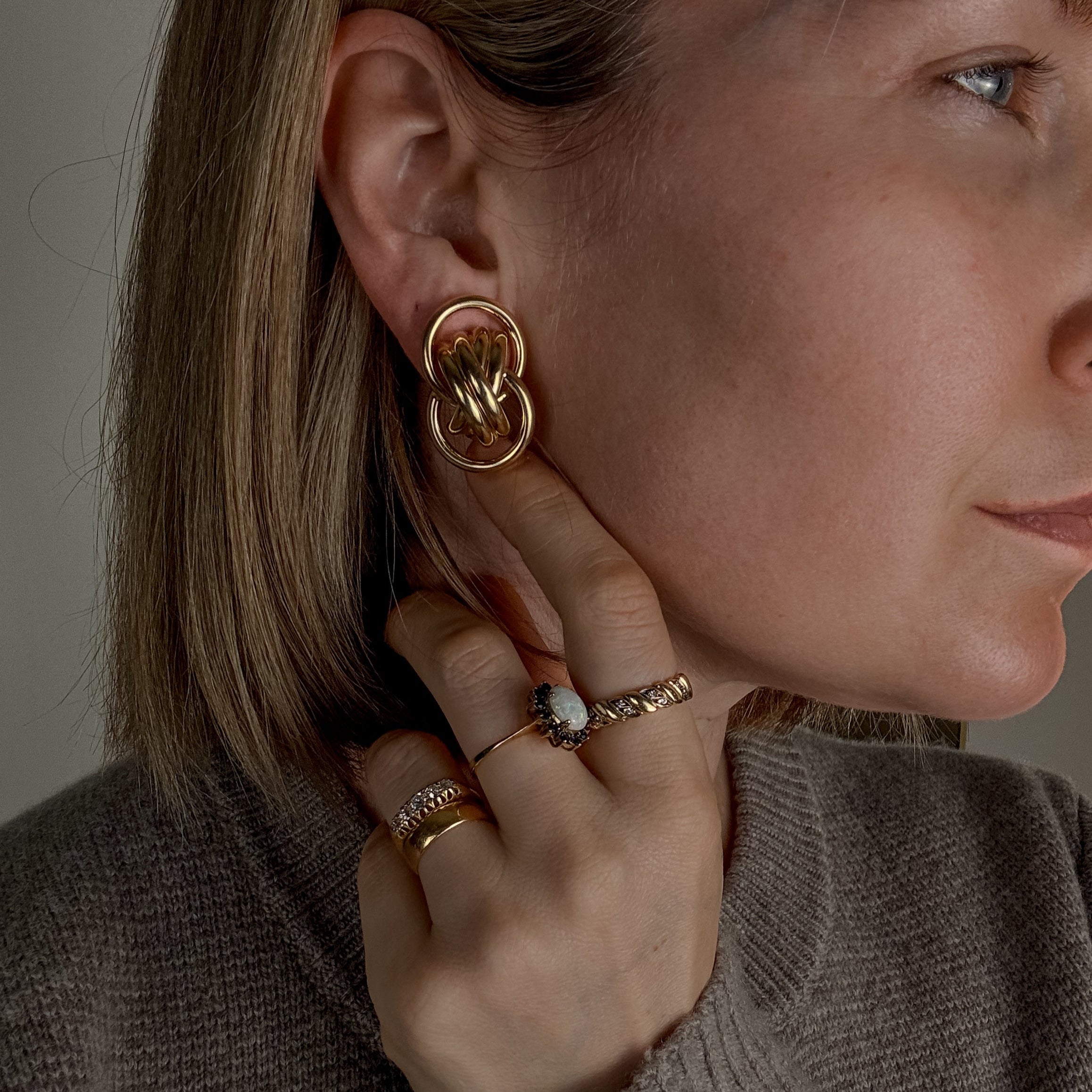 Retro Double Knot Earrings