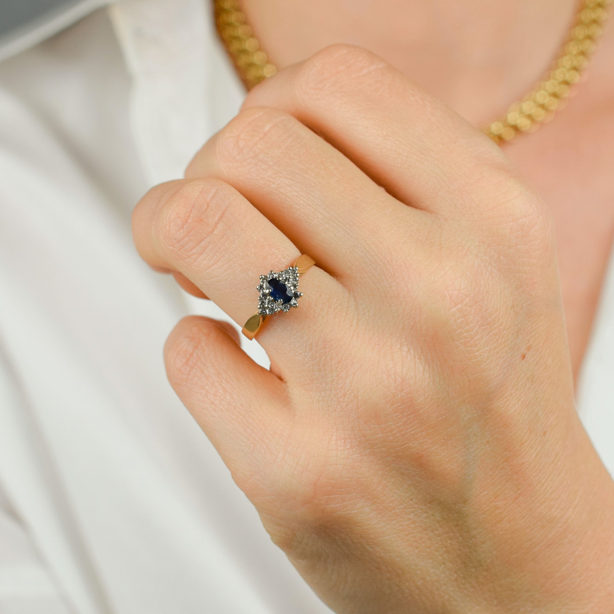 vintage sapphire and diamond ring