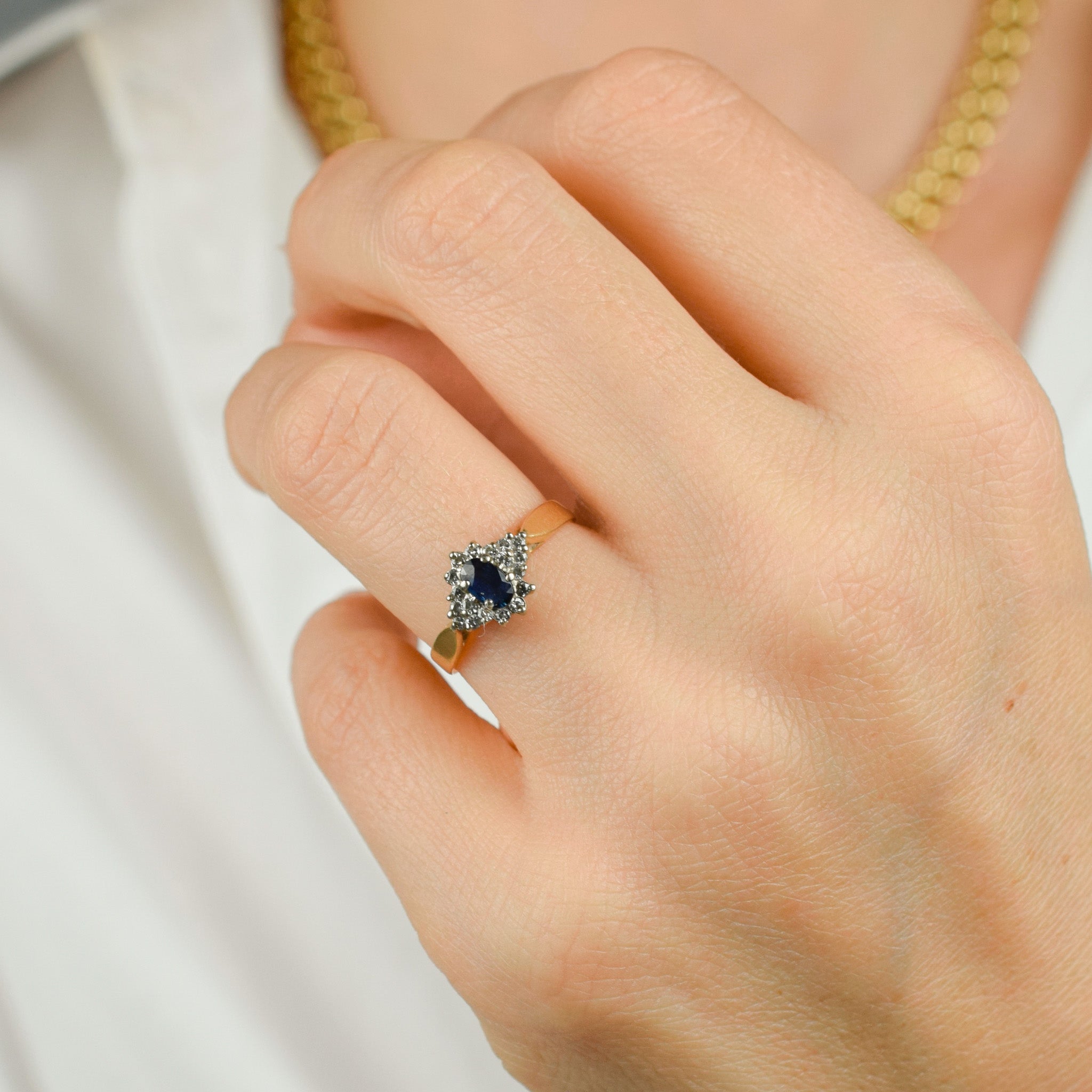 vintage sapphire and diamond ring