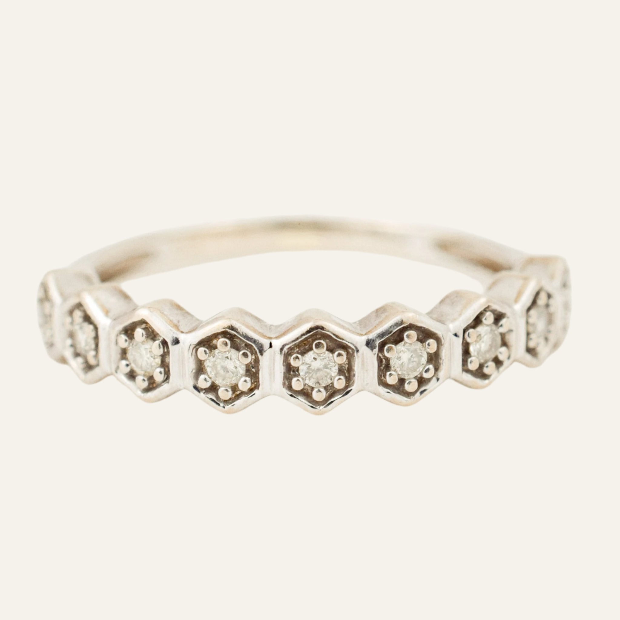 White Gold 1/2 Diamond Band