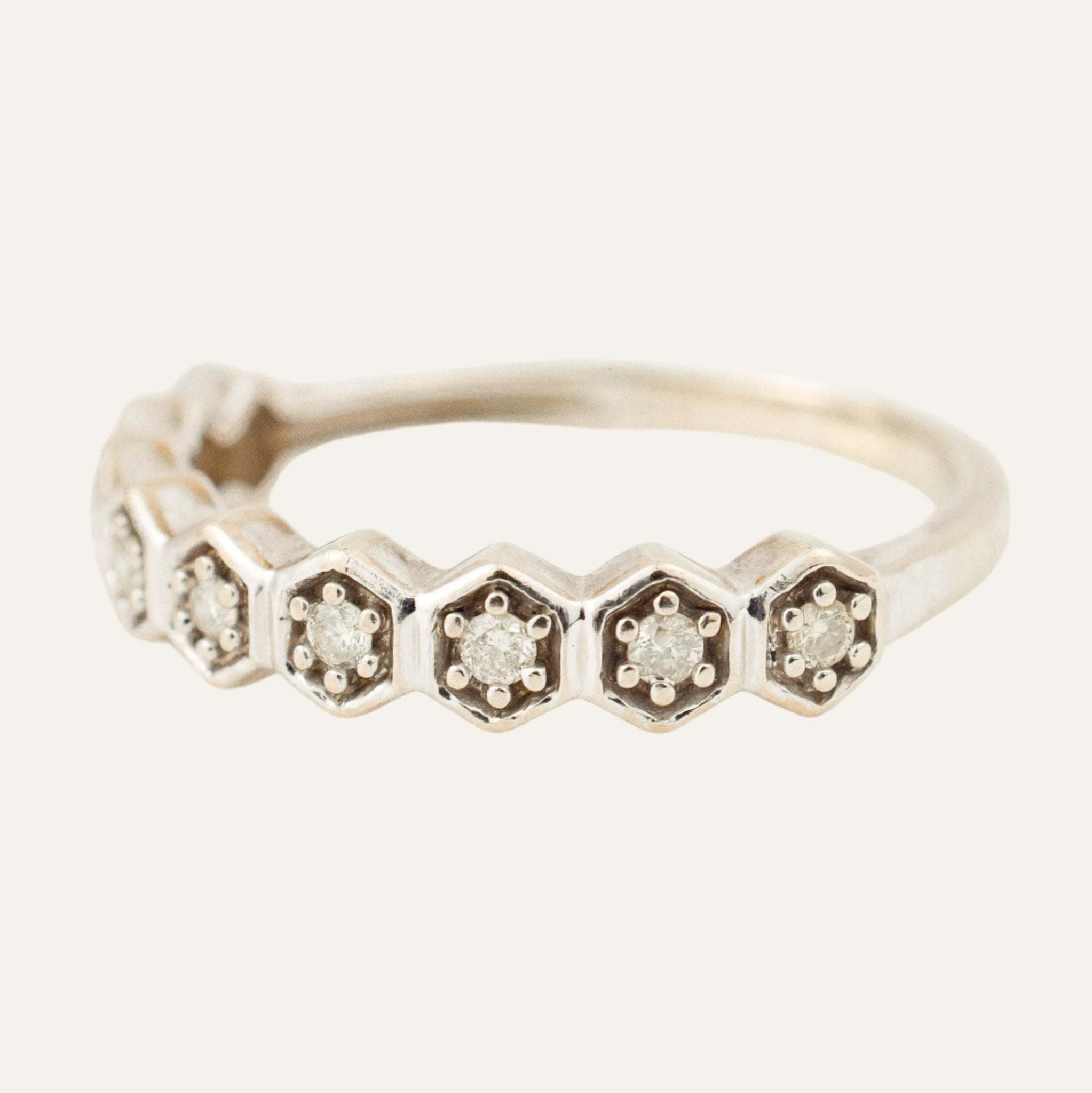White Gold 1/2 Diamond Band