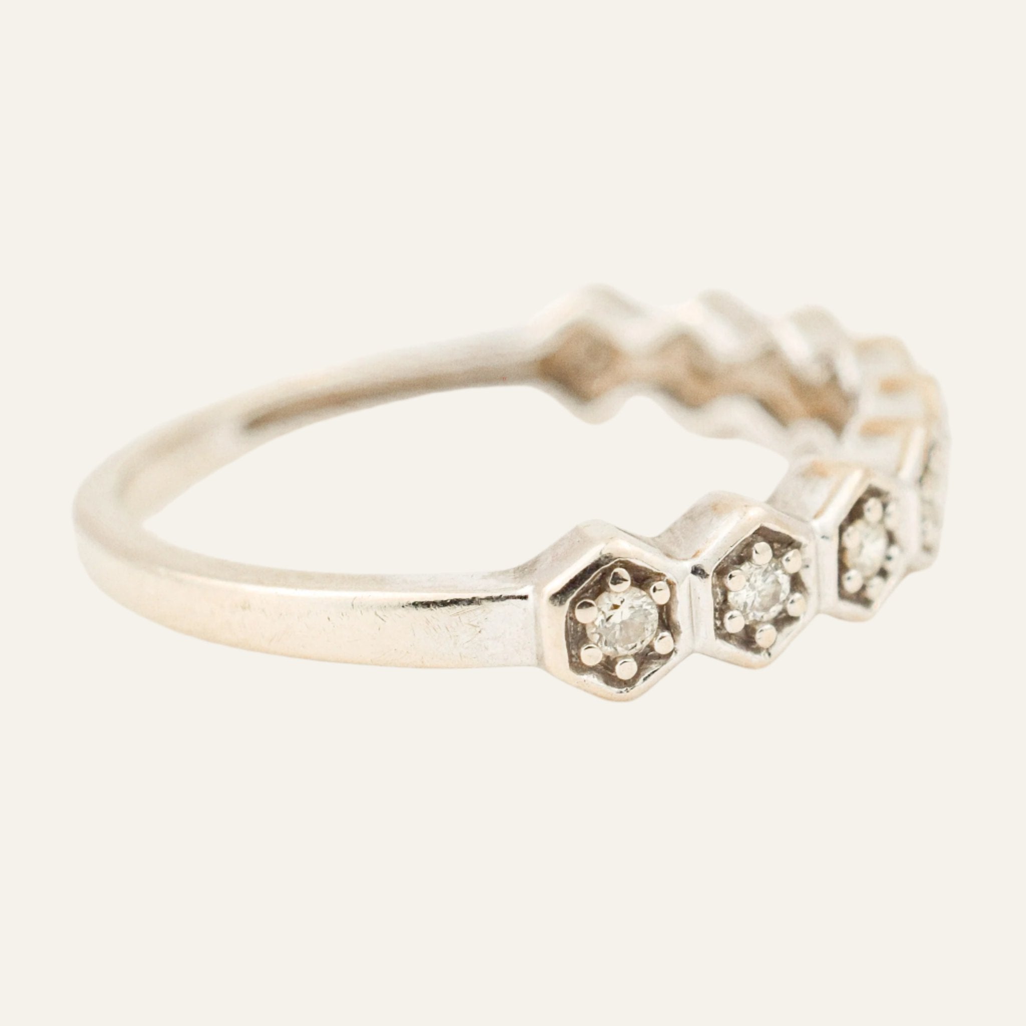 White Gold 1/2 Diamond Band