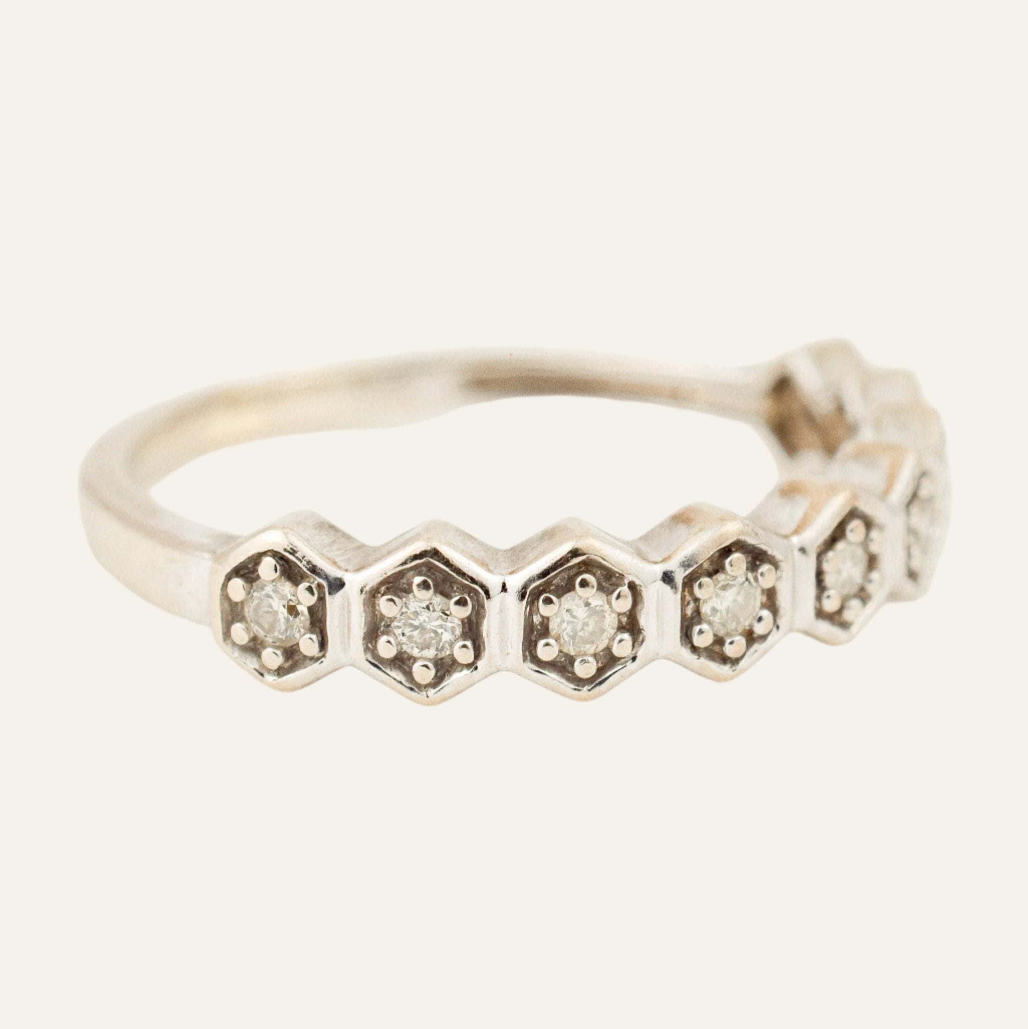 White Gold 1/2 Diamond Band