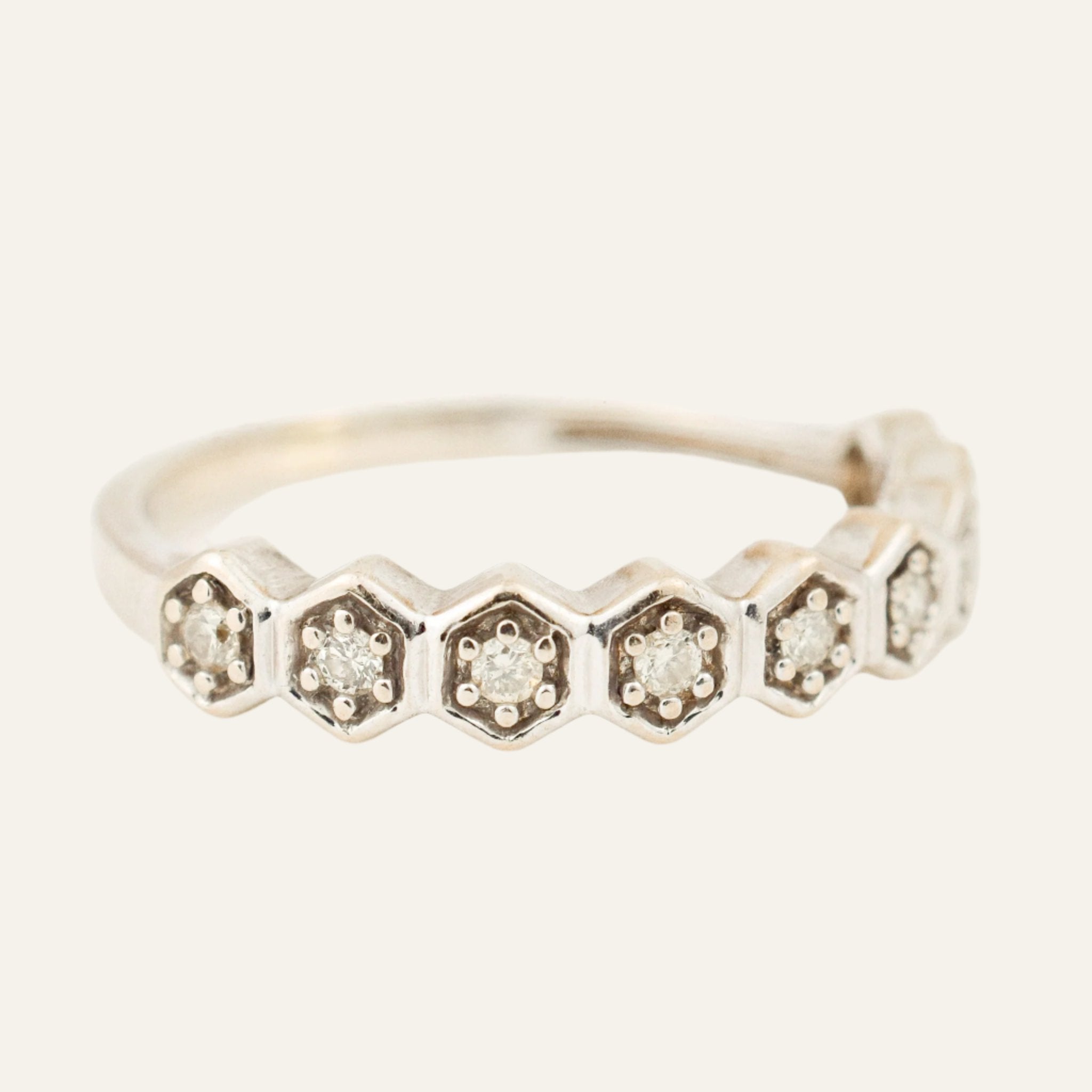 White Gold 1/2 Diamond Band