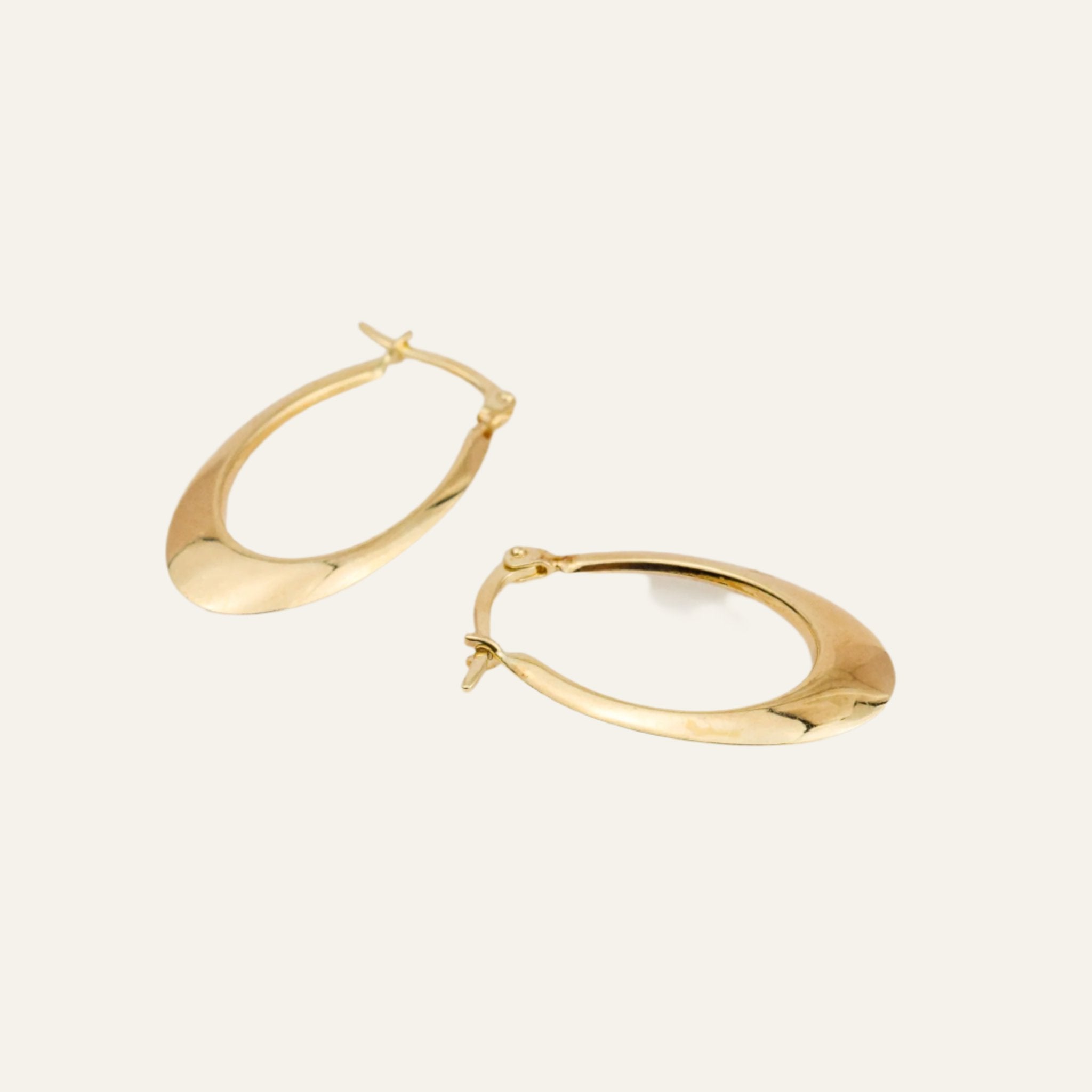 26 mm Oval Gold Hoops