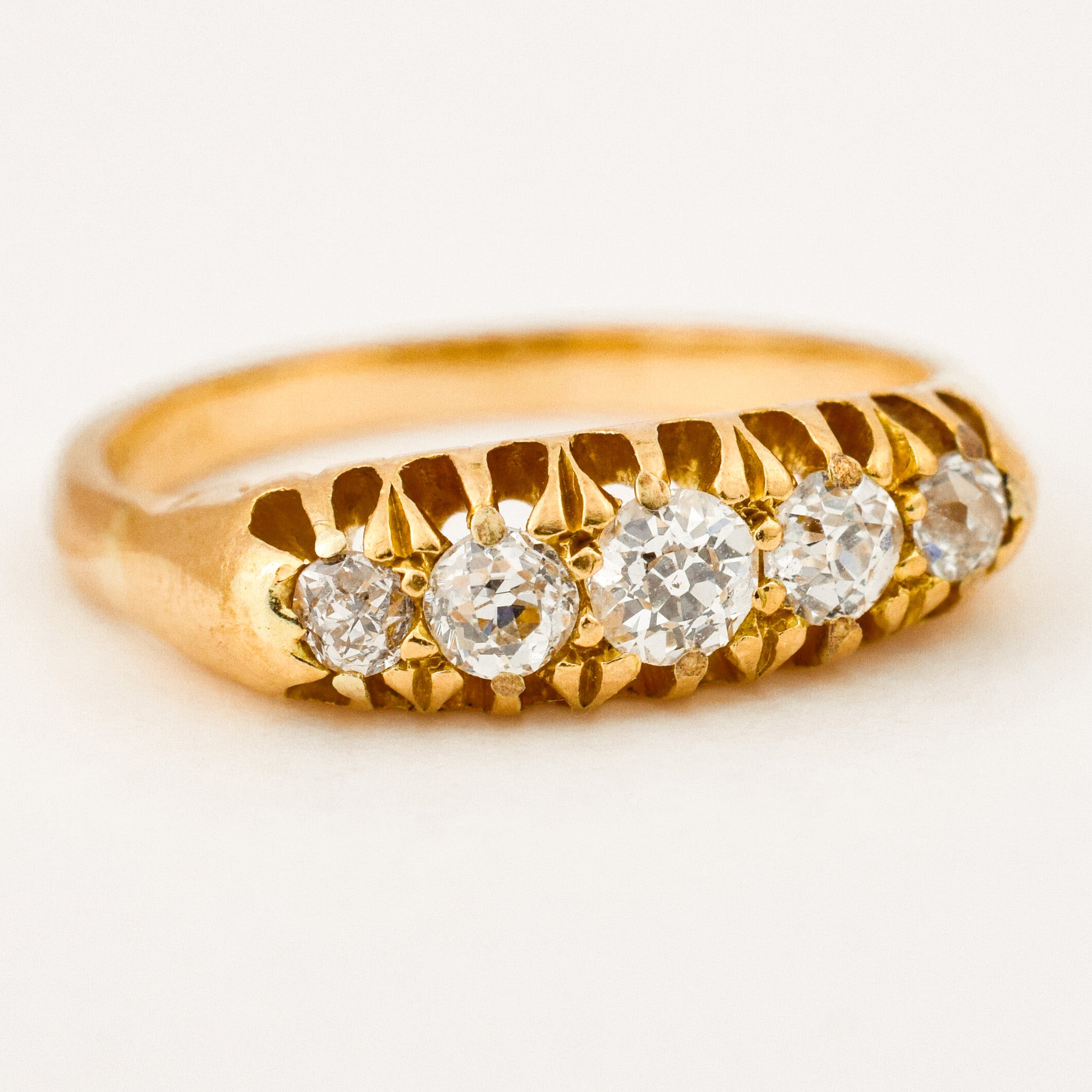 Victorian Diamond Boat Ring