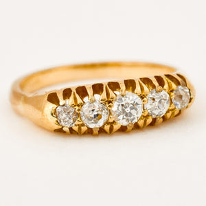 Victorian Diamond Boat Ring