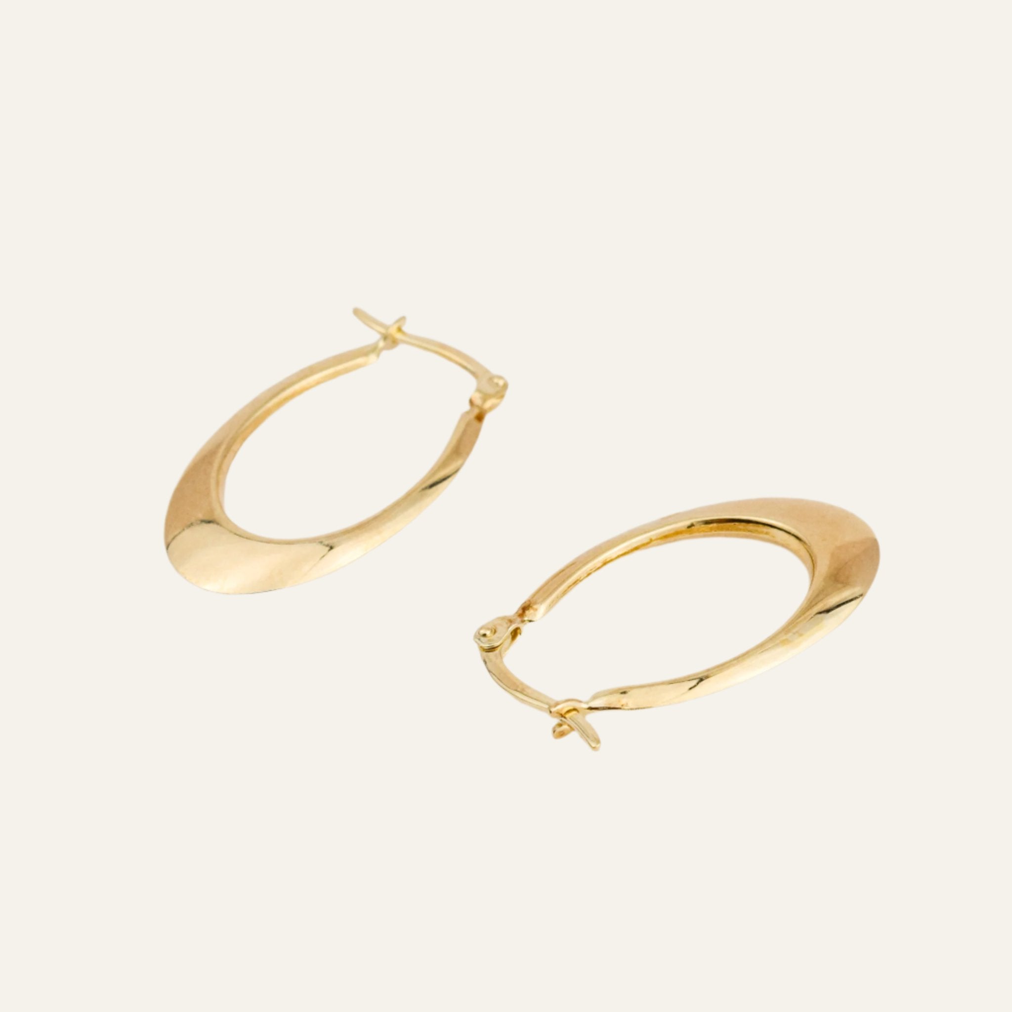 26 mm Oval Gold Hoops